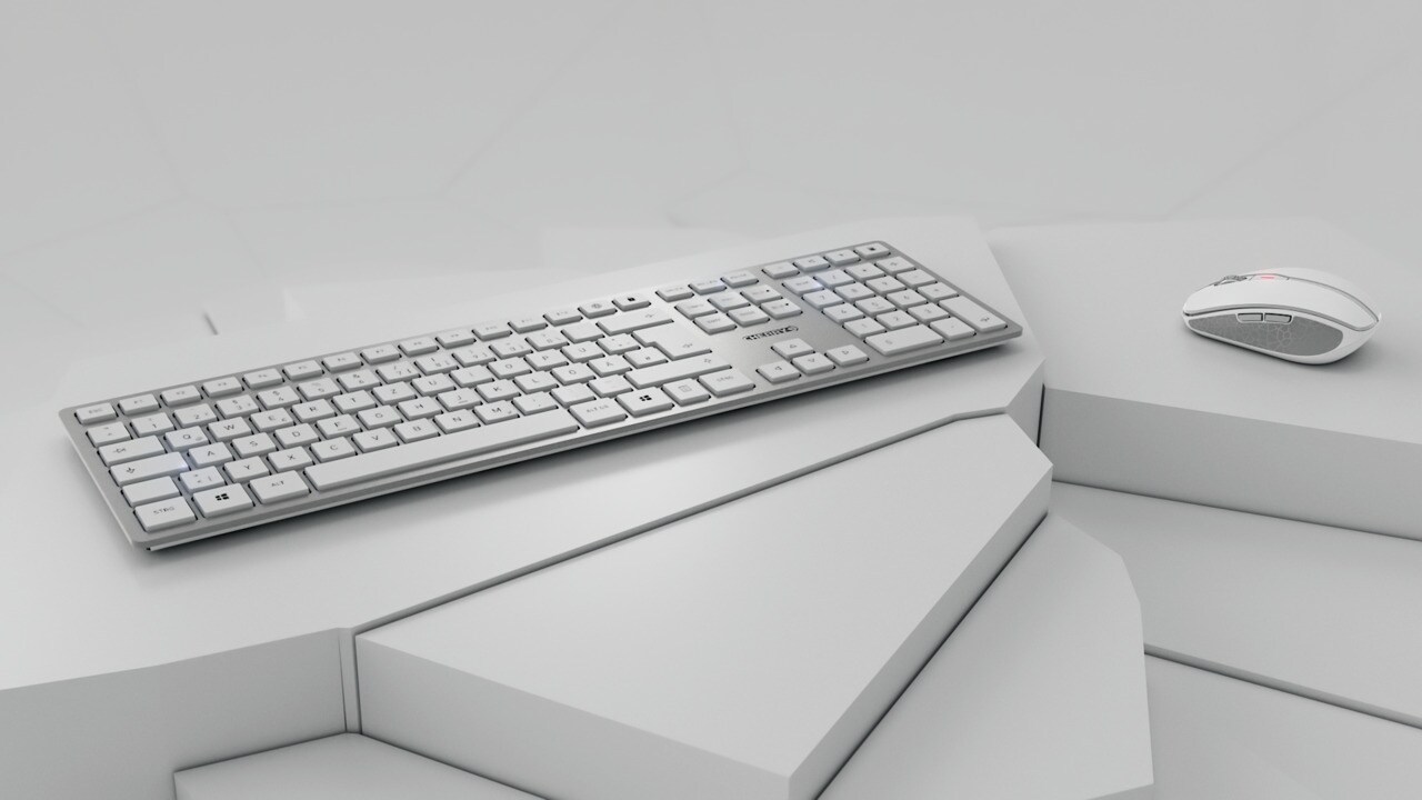 Cherry DW 9100 SLIM Kabellose Maus-Tastaturkombination weiß