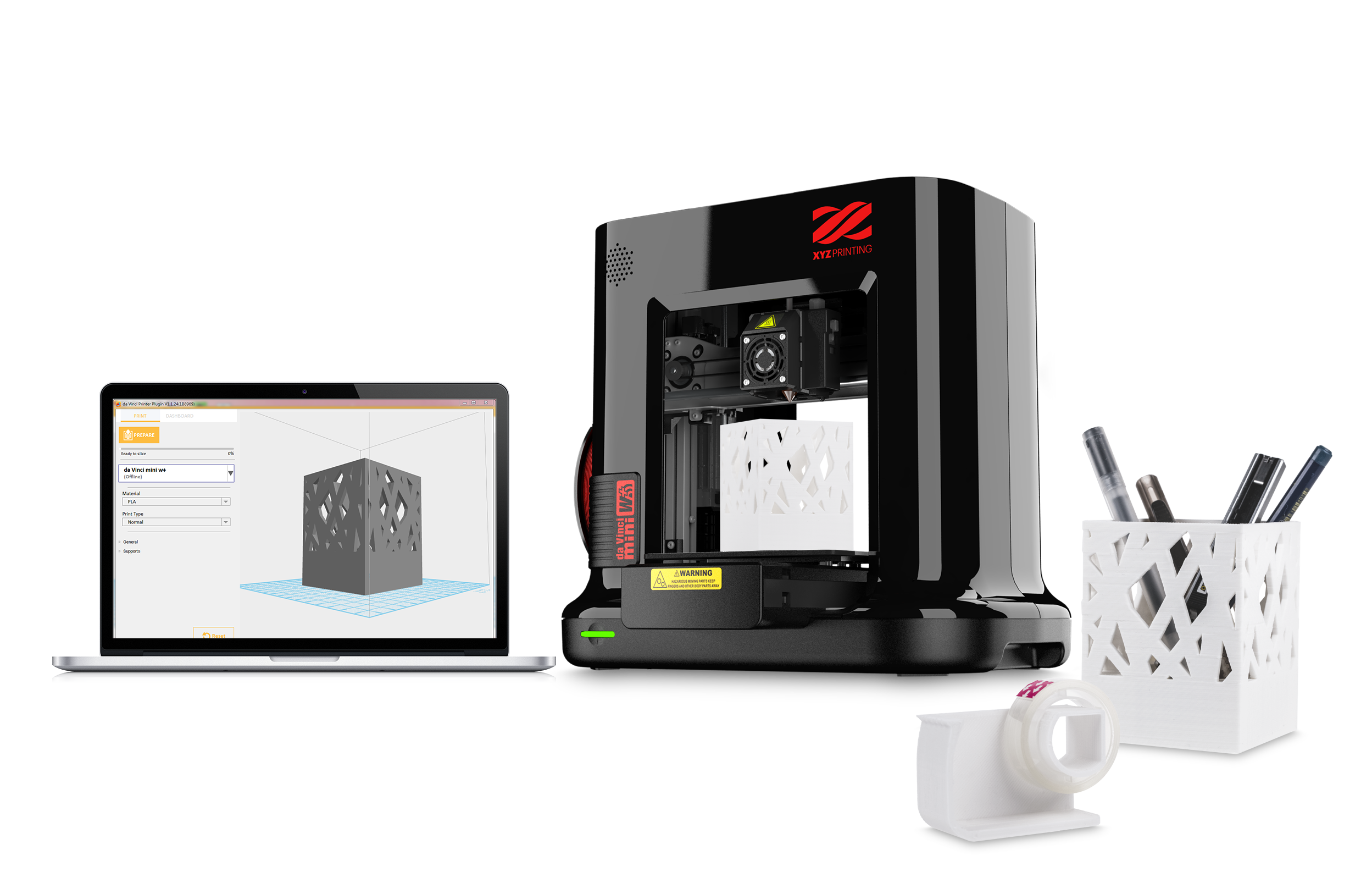 XYZ PRINTING 3D-Drucker Da Vinci Mini W+ MR (EU) schwarz