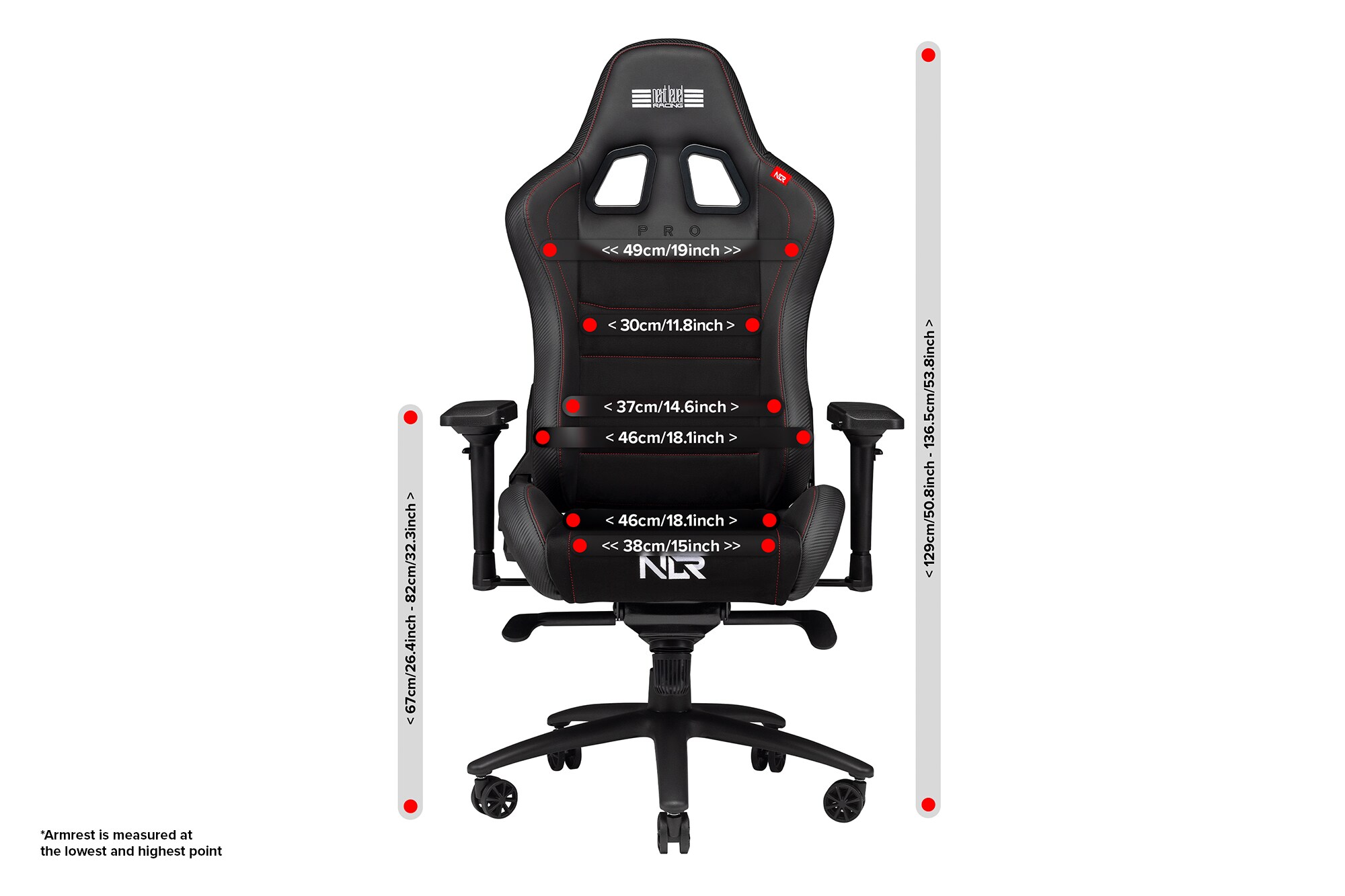 Next Level Racing Pro Gaming Chair Black Leather &amp; Suede Edition