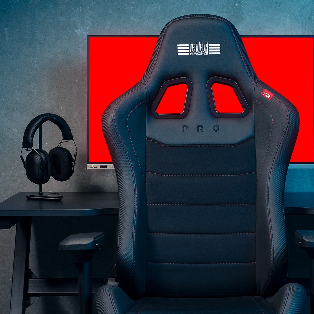 Next Level Racing Pro Gaming Chair Black Leather &amp; Suede Edition