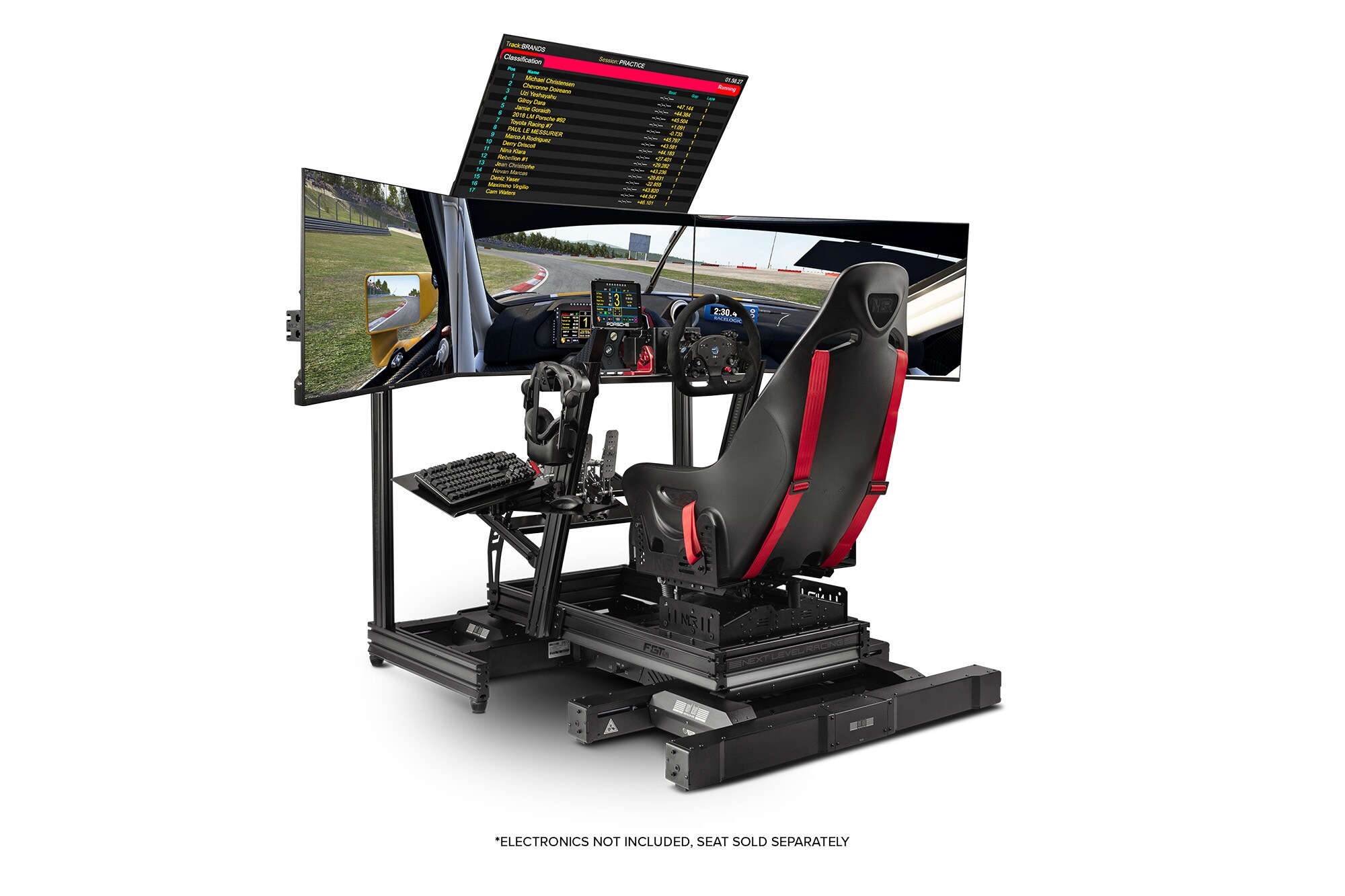 Next Level Racing F-GT Elite Aluminium Simulator Cockpit - Wheel Plate Edition