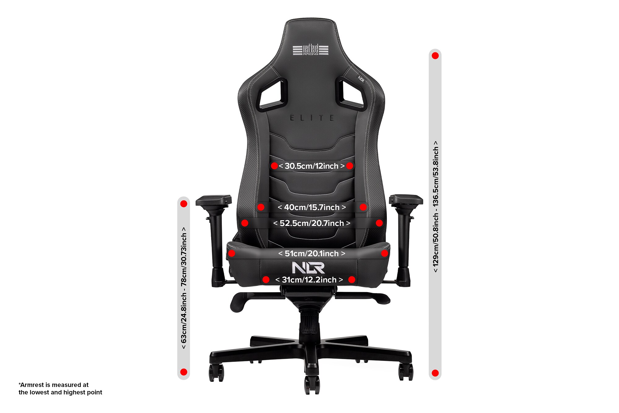 Next Level Racing Elite Chair Black Leather Edition