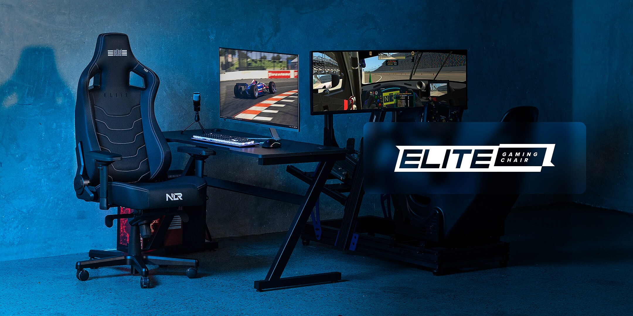 Next Level Racing Elite Chair Black Leather Edition