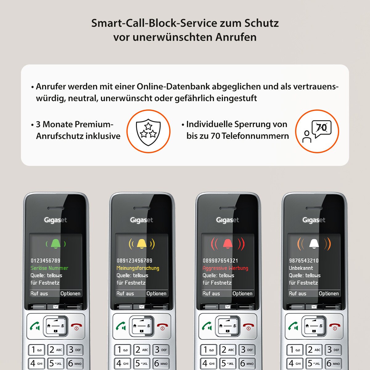 Gigaset Comfort 500A IP flex - Schnurlostelefon - Rufnummernanzeige, AB