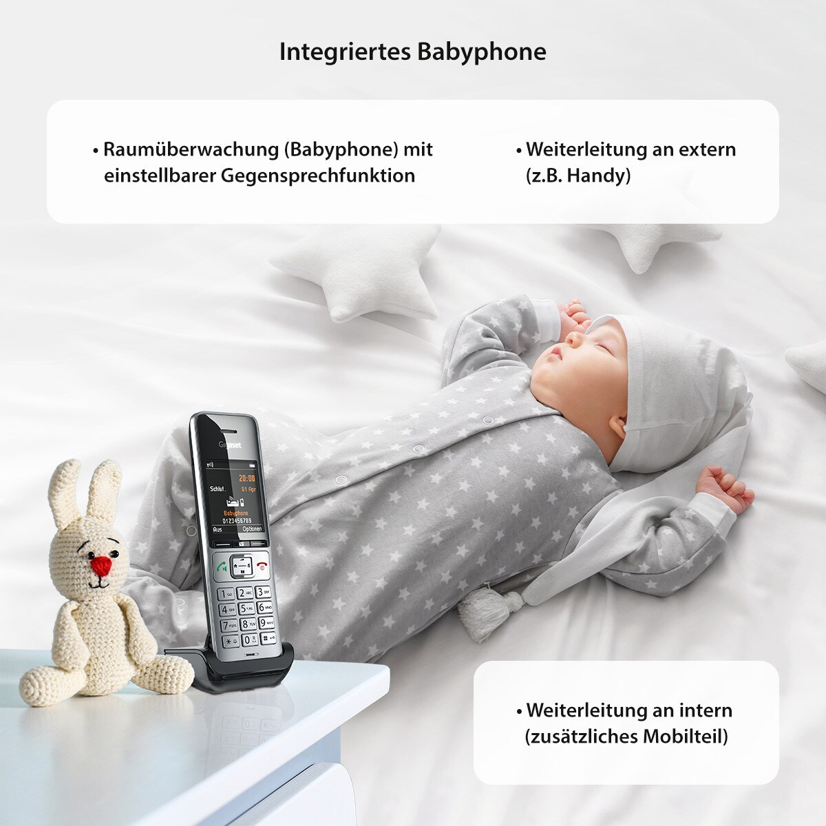 Gigaset Comfort 500HX - Schnurlostelefon - Rufnummernanzeige, DECT silber