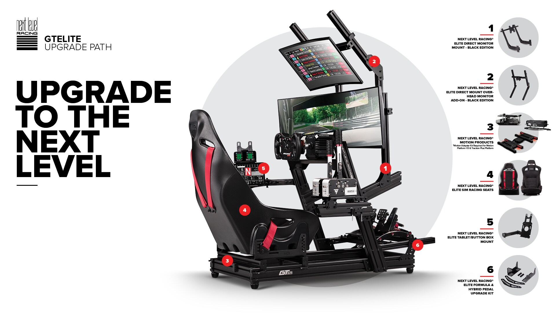 Next Level Racing GT Elite Alu Simulator Cockpit - Front and Side Mount Edt