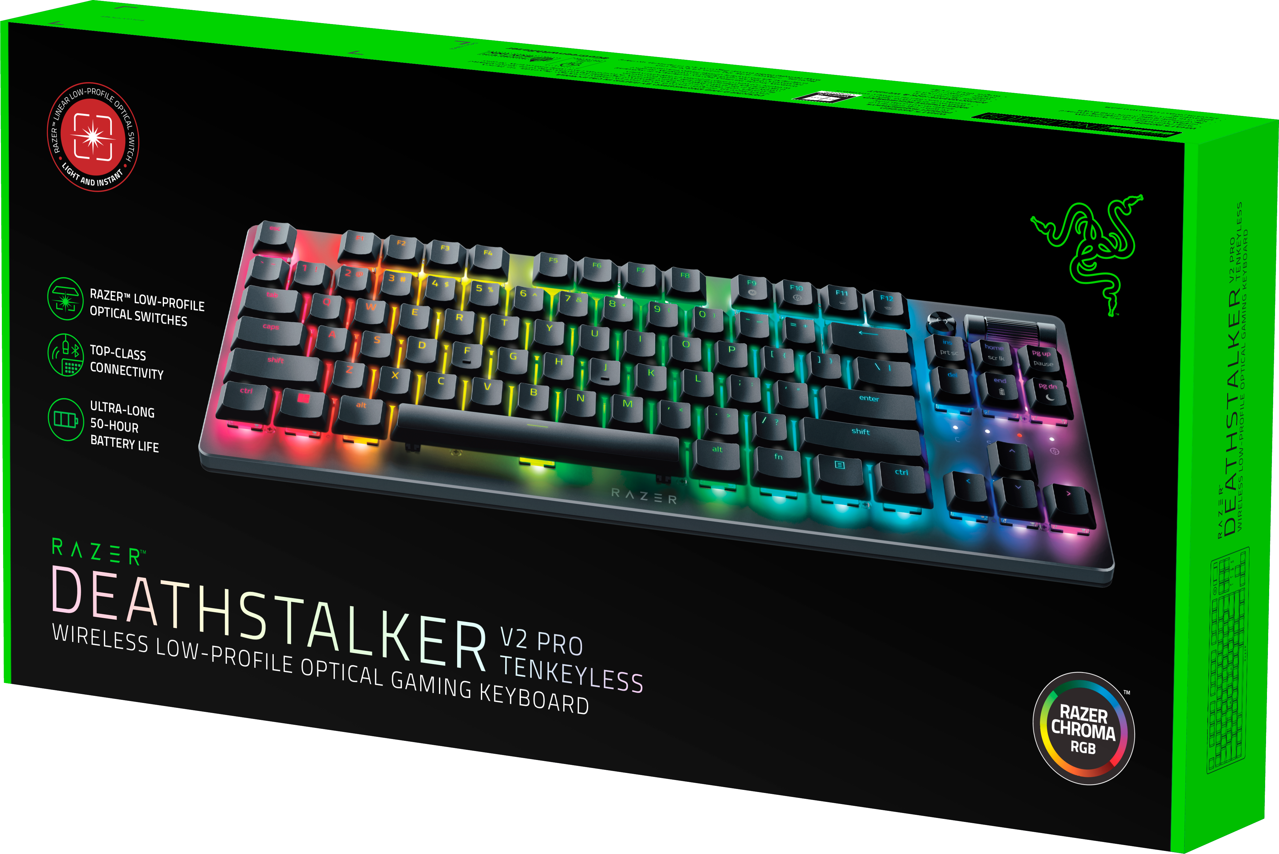 RAZER DeathStalker V2 Pro TKL Linearer optischer Switch (Rot) / Razer Chroma™