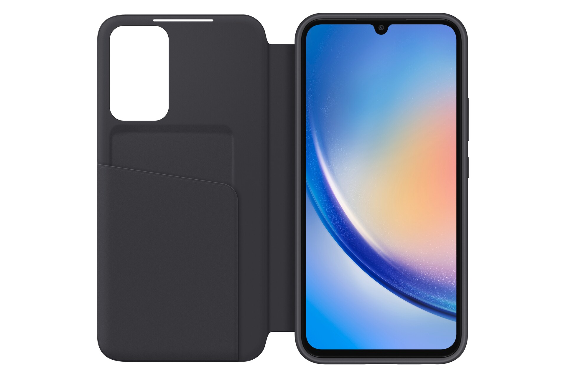 Samsung Smart View Wallet Case EF-ZA346 für Galaxy A34 (5G), Schwarz