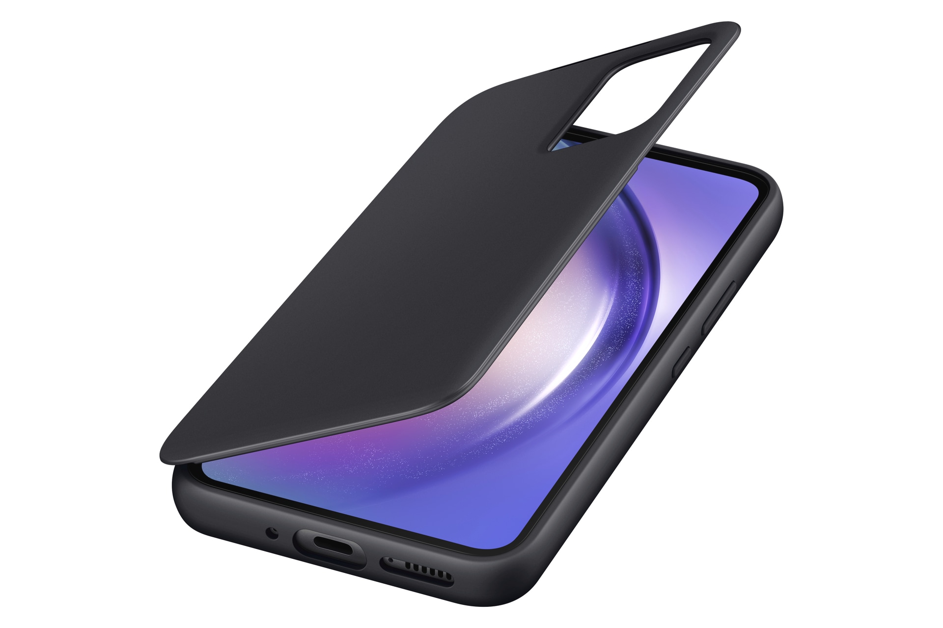 Samsung Smart View Wallet Case EF-ZA546 für Galaxy A54 (5G), Schwarz