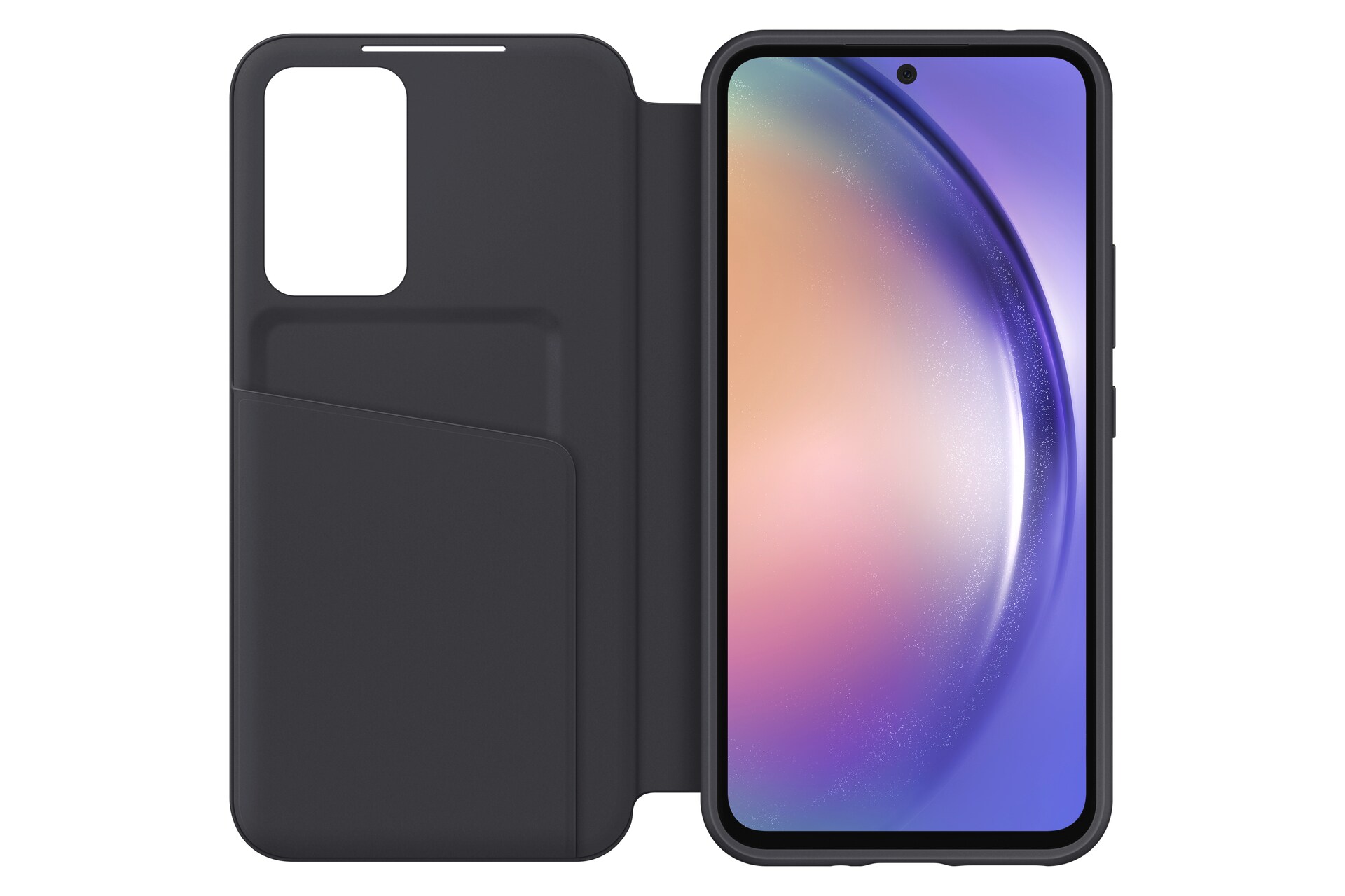 Samsung Smart View Wallet Case EF-ZA546 für Galaxy A54 (5G), Schwarz