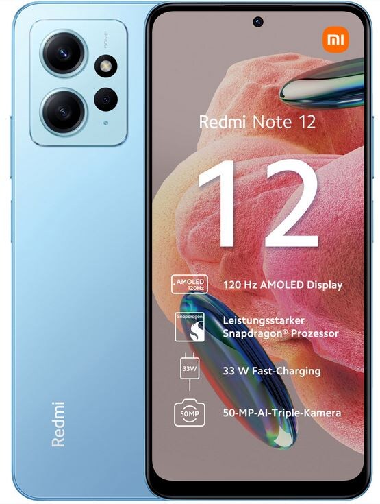 Xiaomi Redmi Note 12 4/64GB Dual-SIM Smartphone ice blue EU