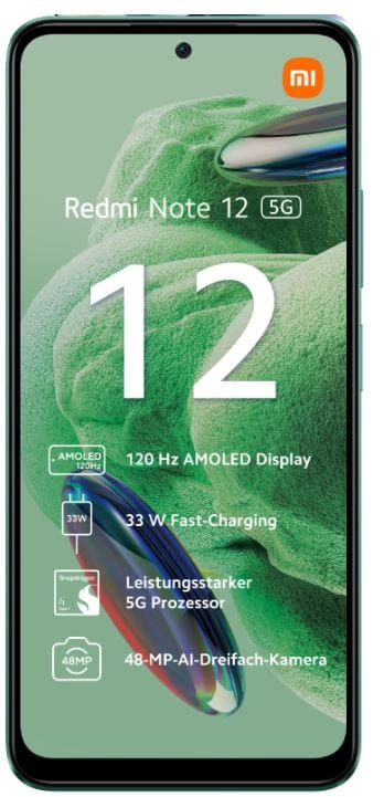 Xiaomi Redmi Note 12 5G 4/128GB Dual-SIM Smartphone forest green EU