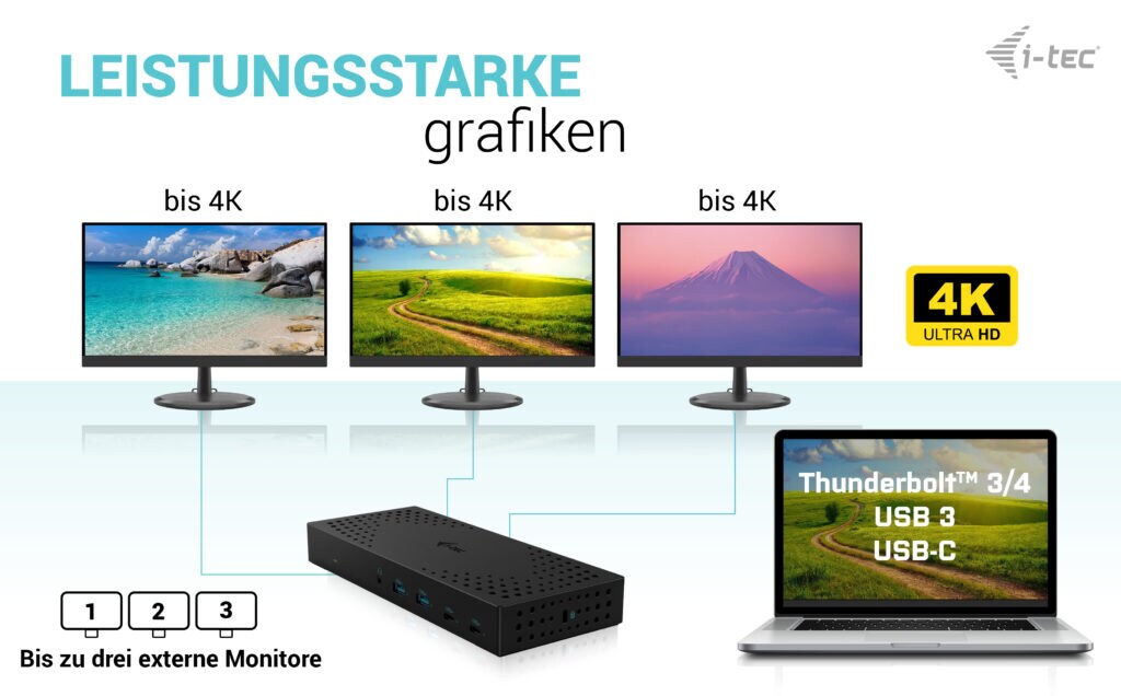 i-tec USB-C Tripple-4K Docking Gen2 + 100W PD