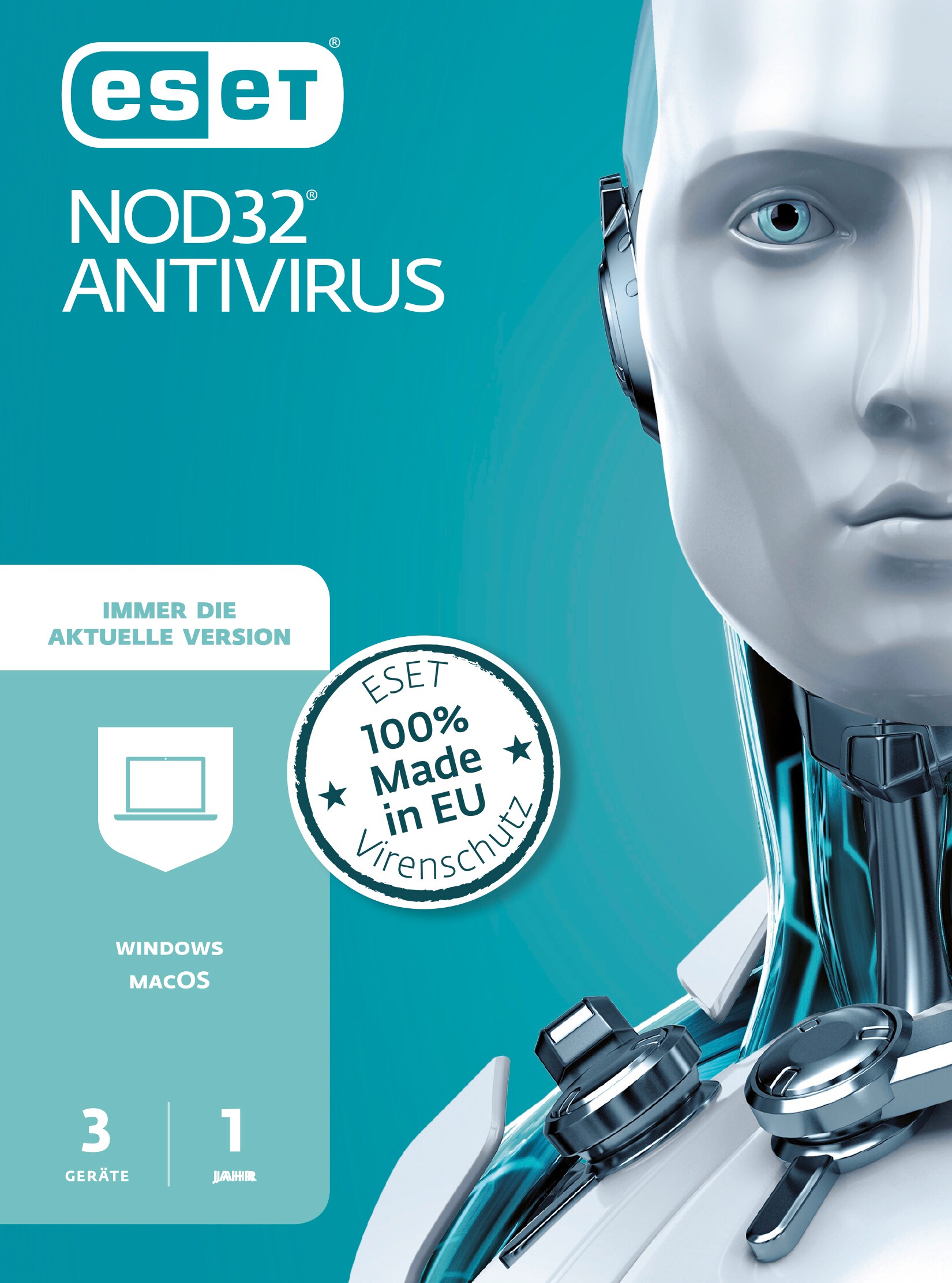 ESET NOD32 Antivirus 2023 - 3 User/Devices - 1 Jahr - Lizenz