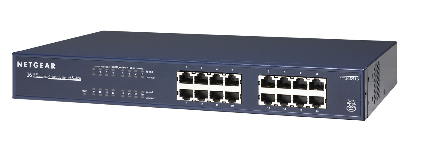 Netgear JGS516v2 - Switch - unmanaged - 16 x 10/100/1000