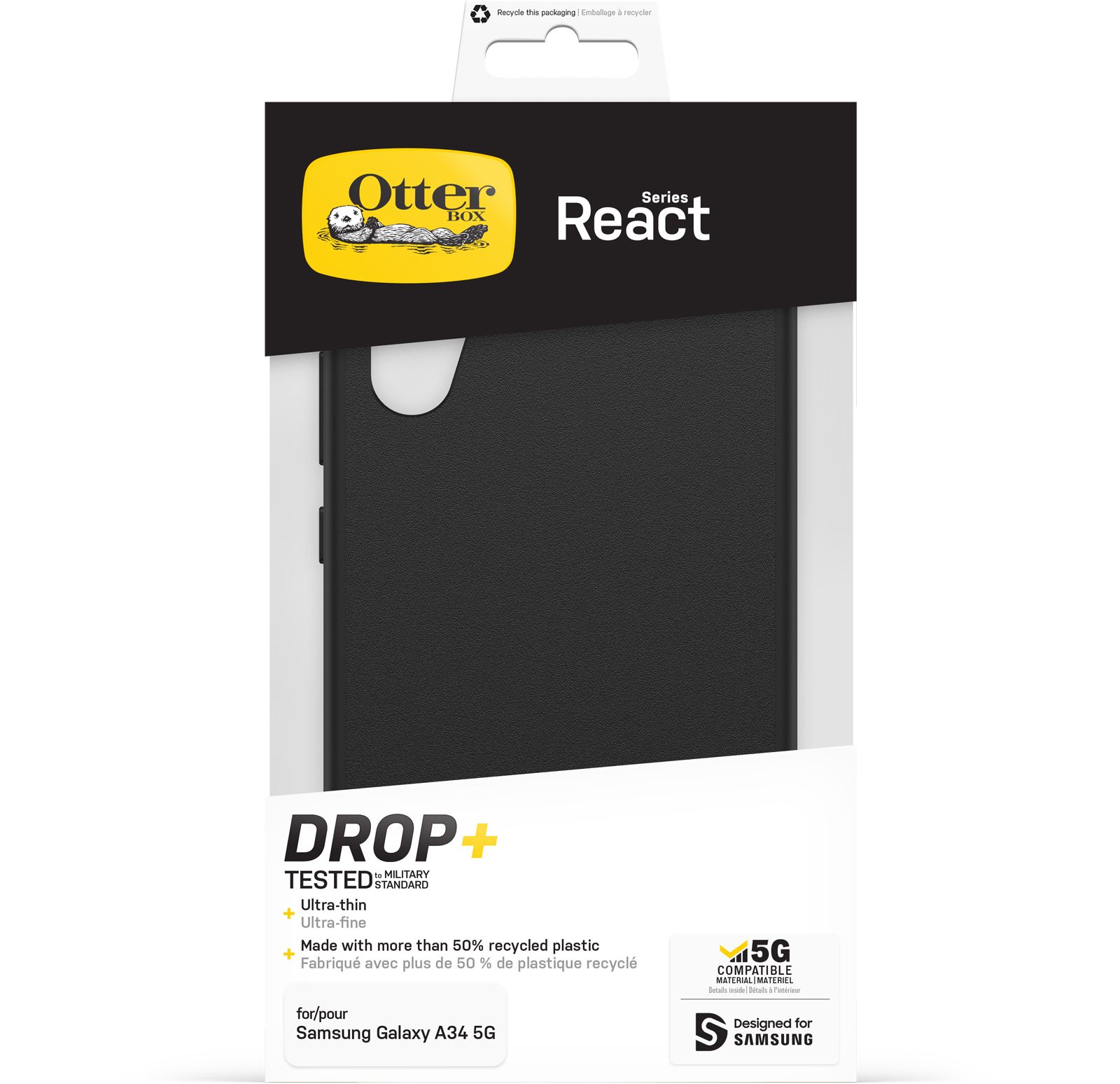 Otterbox React Series Case Samsung Galaxy A34 schwarz