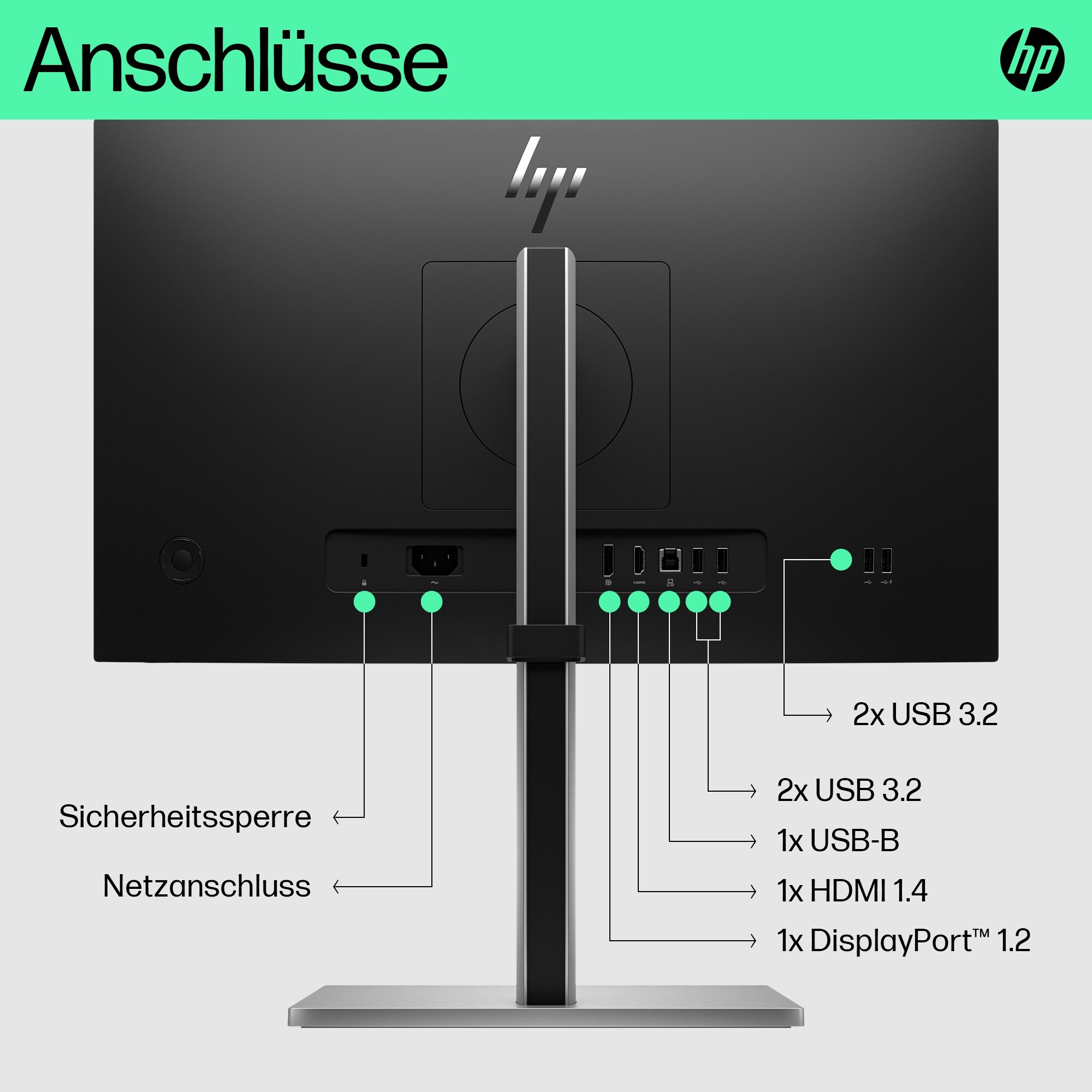 HP E22 G5 54,6cm (21,5") Full HD IPS Office-Monitor 16:9 HDMI/DP Pivot HV