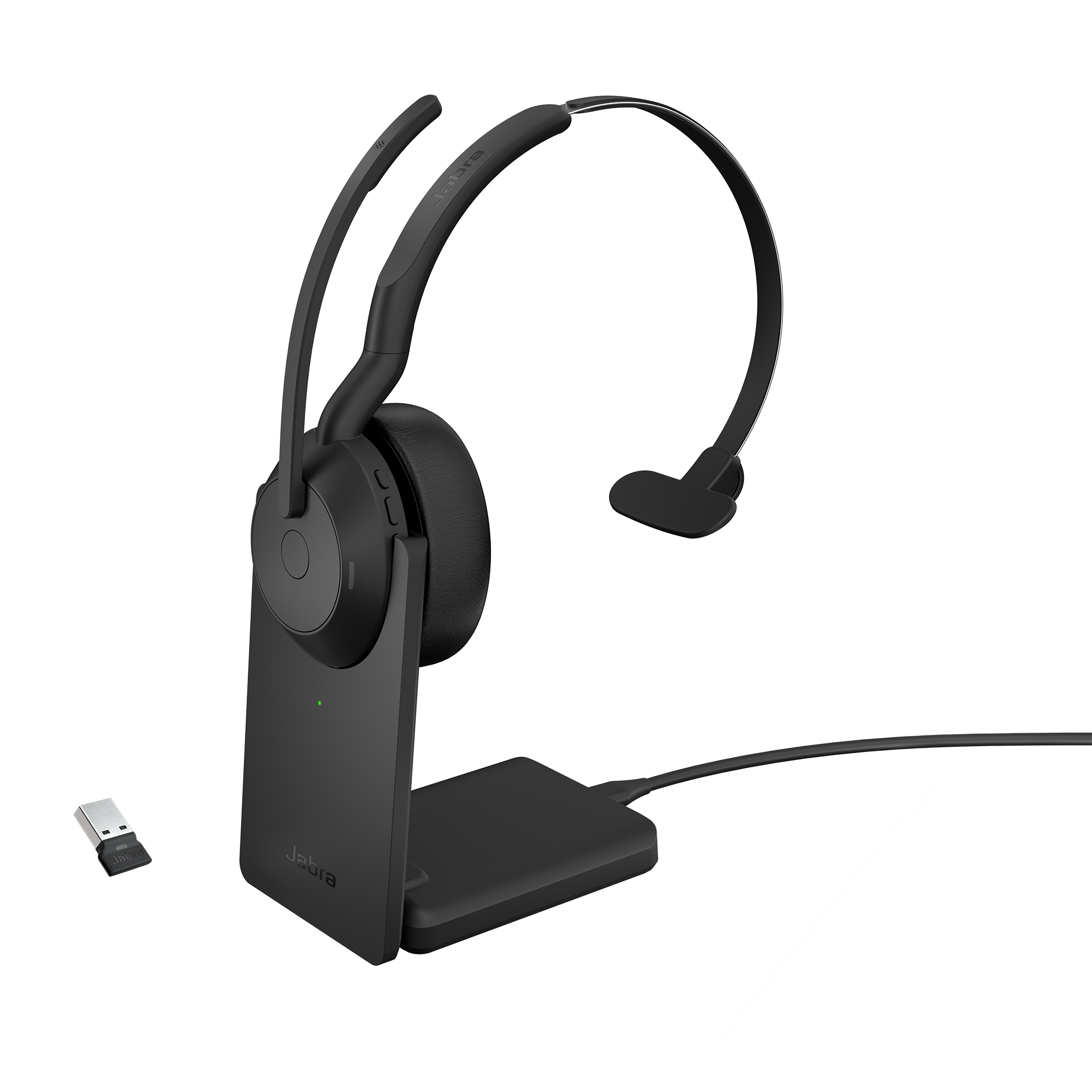 Jabra Evolve2 55 UC Mono USB Headset schwarz USB-A Ladestation