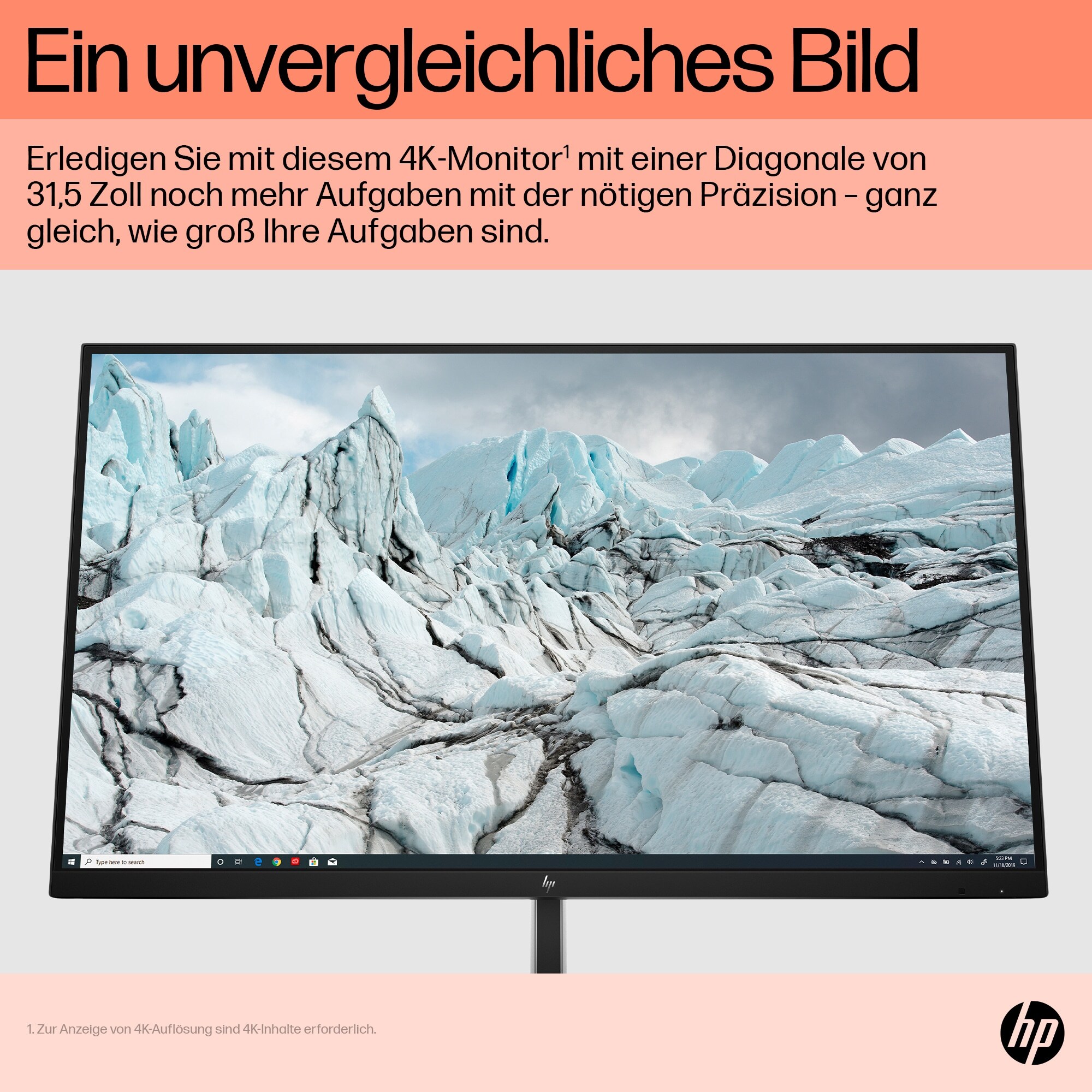 HP E32k G5 80cm (31.5") 4K UHD IPS Office-Monitor 16:9 HDMI/DP/USB-C Pivot HV