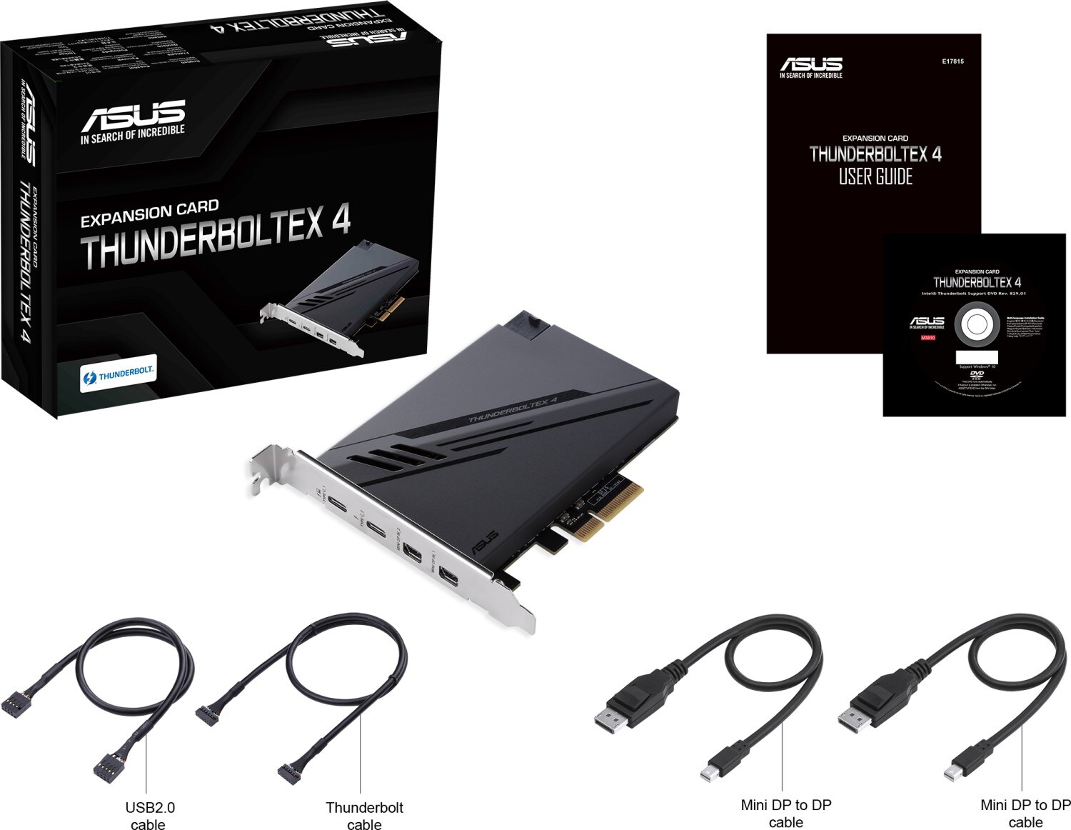 ASUS ThunderboltEX 4, Erweiterungskarte für TB 4, PCIe 3.0 x4, DP 1.4