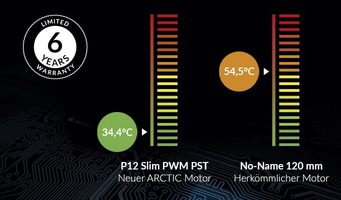 Arctic Gehäuselüfter P12 PWM PST 120 mm, 4-pin