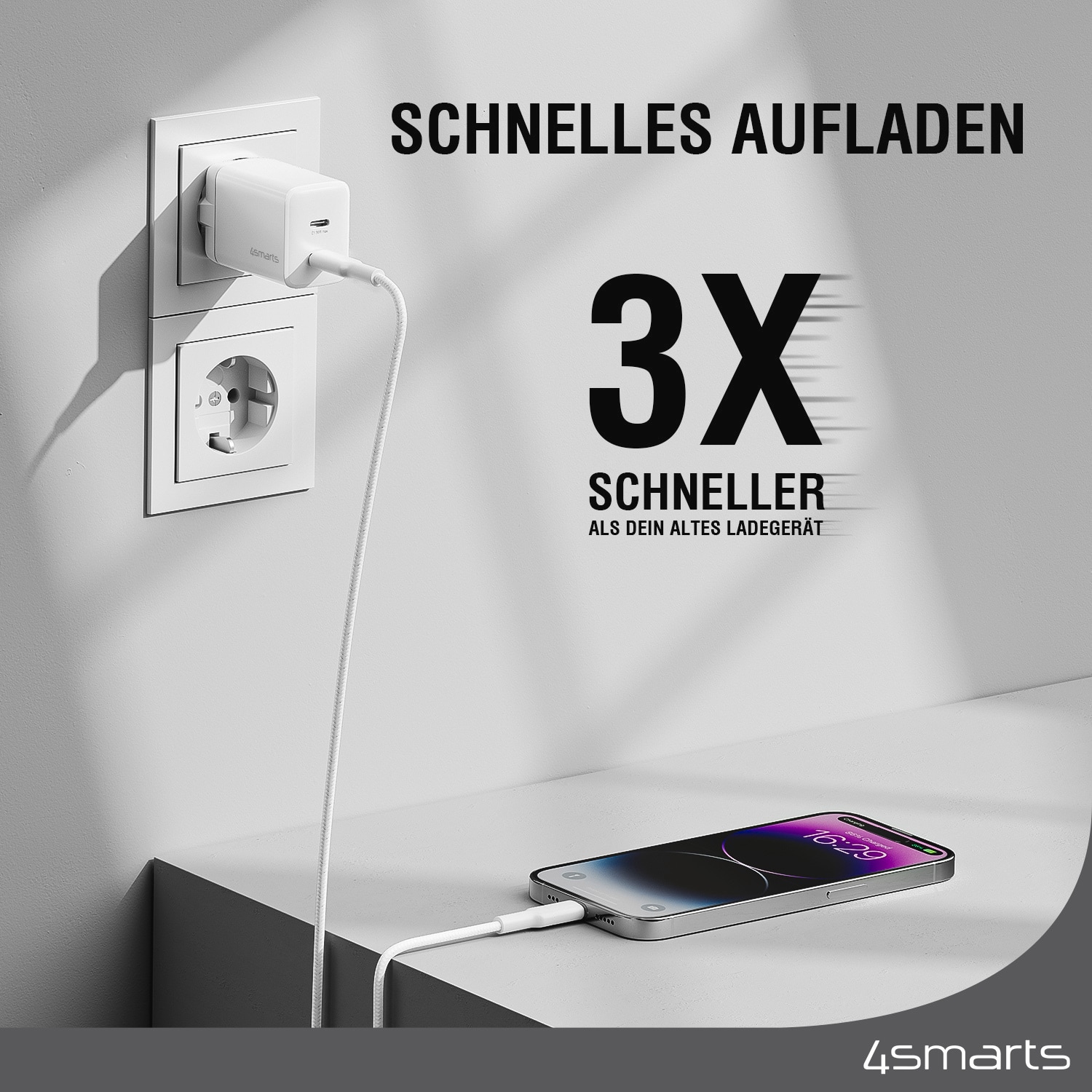 4smarts Ladegerät PDPlug Dual 36W GaN 2xC, weiß