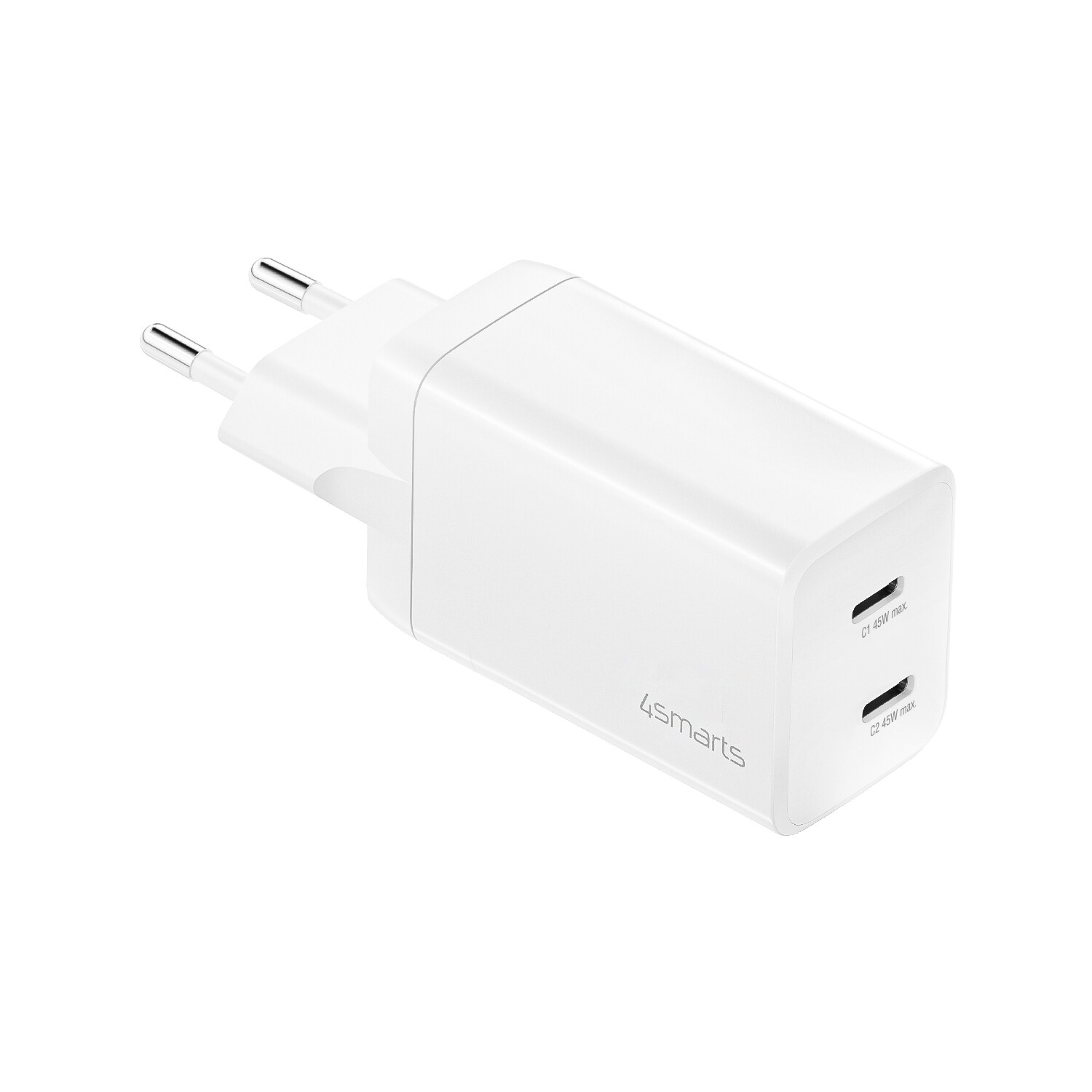 4smarts Ladegerät PDPlug Dual 45W GaN 2xC, weiß