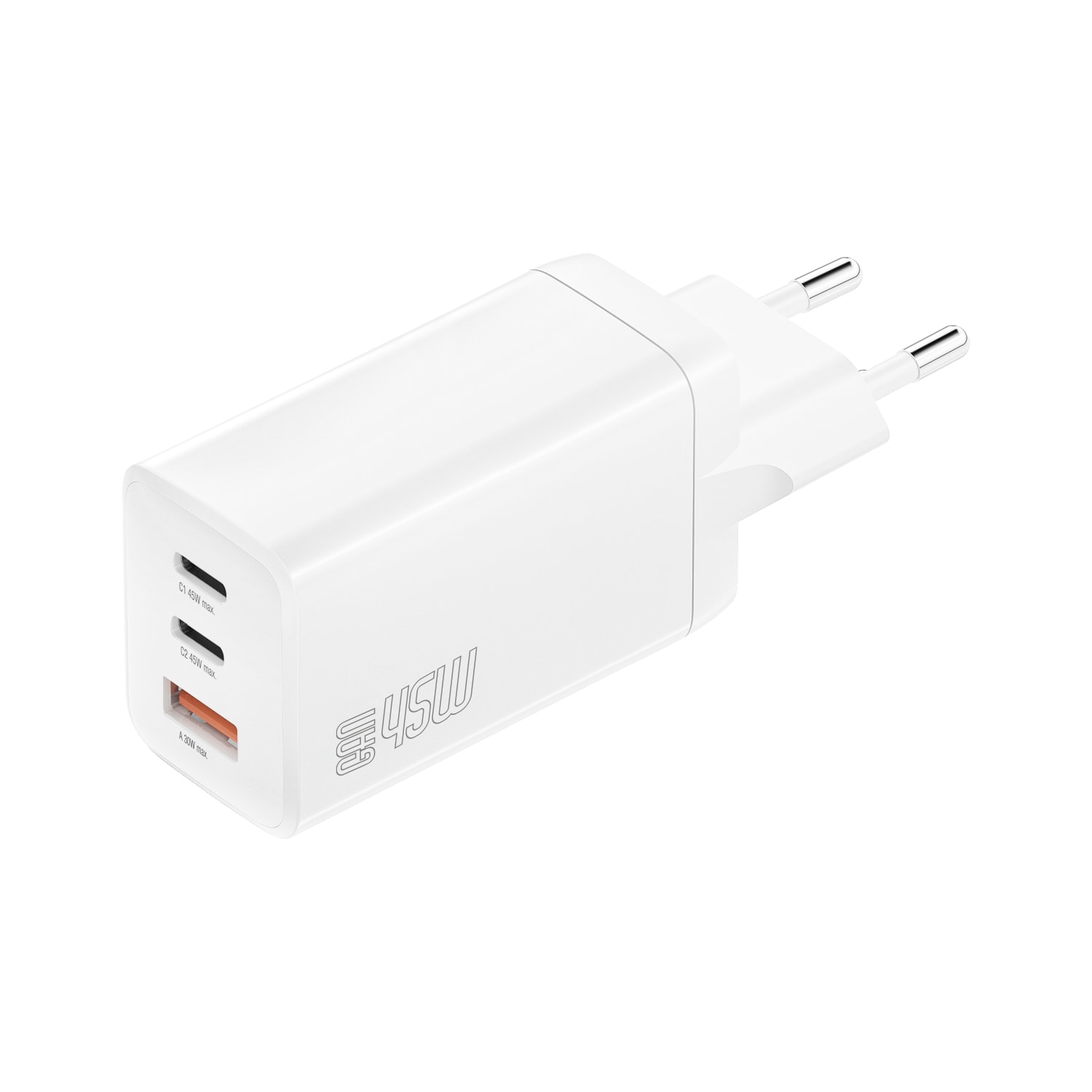 4smarts Ladegerät PDPlug Trio 45W GaN 2xC,1xA, weiß