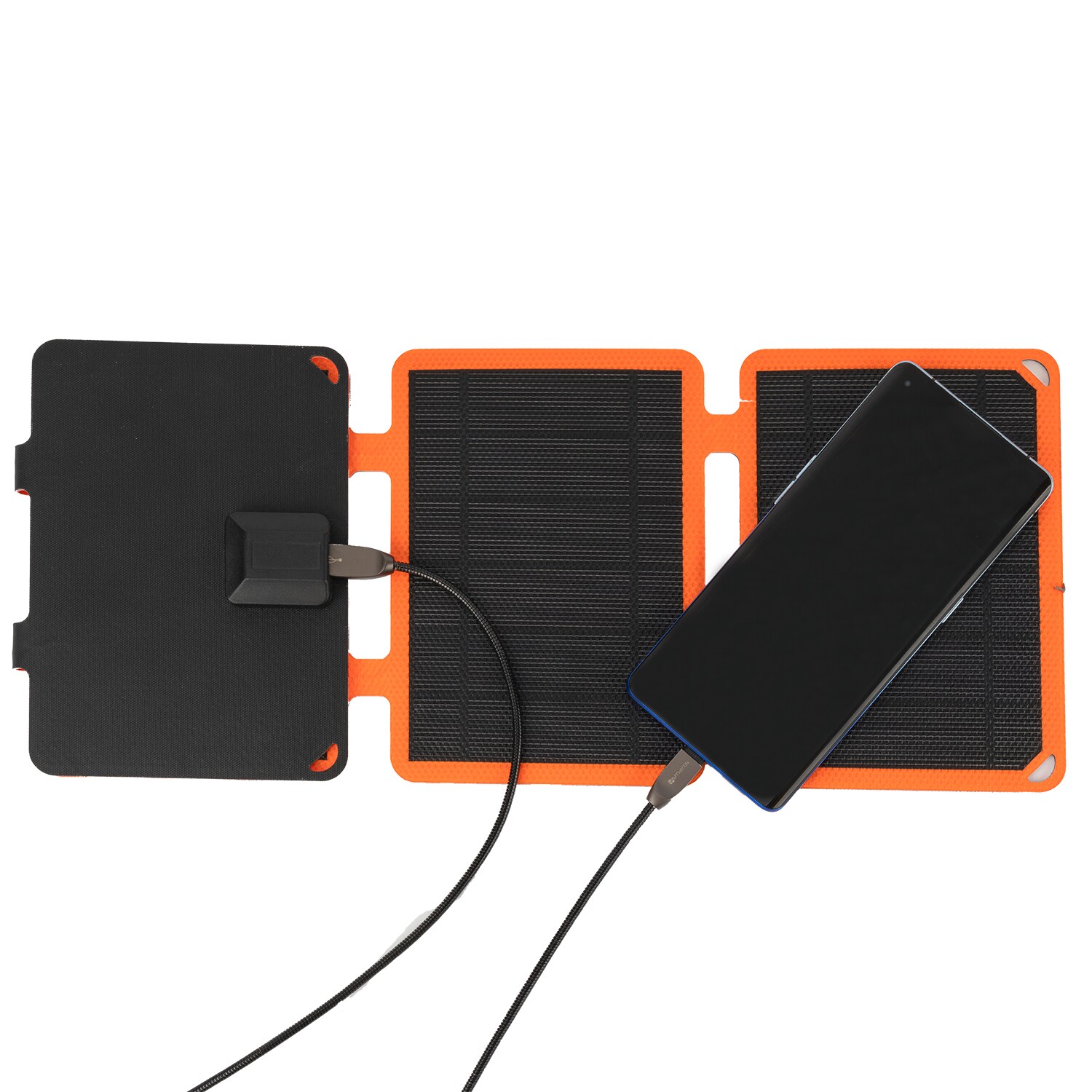 4smarts Solar Panel VoltSolar Compact 10W USB-A schwarz/orange