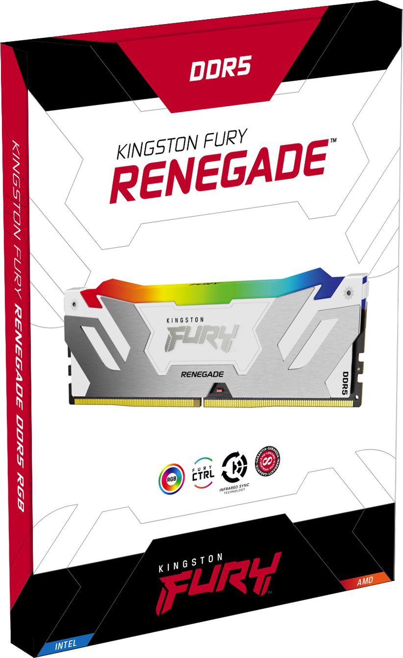 32GB (2x16GB) KINGSTON FURY Renegade RGB White DDR5-6000 CL32 RAM Speicher Kit