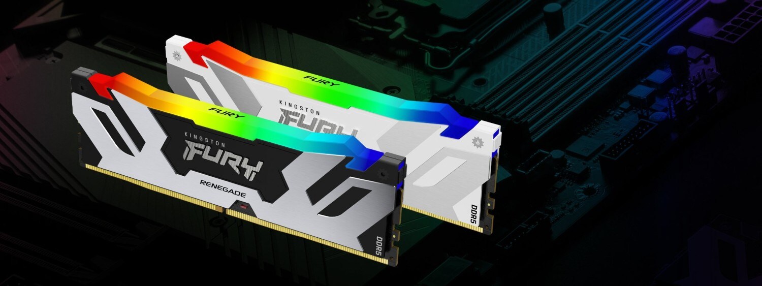 32GB (2x16GB) KINGSTON FURY Renegade RGB White DDR5-6000 CL32 RAM Speicher Kit