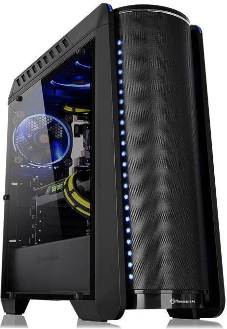 Thermaltake Versa C24 RGB Midi-Tower ATX Gehäuse schwarz, mit Sichtfenster