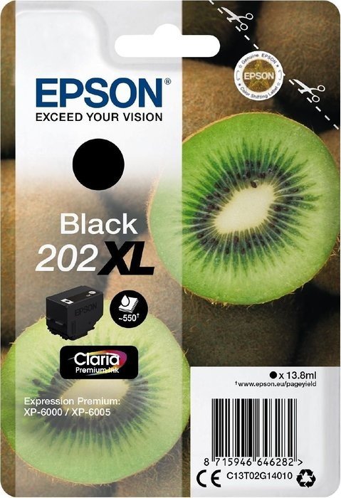 Epson C13T02G14010 Druckerpatrone 202XL Schwarz ca. 550 Seiten