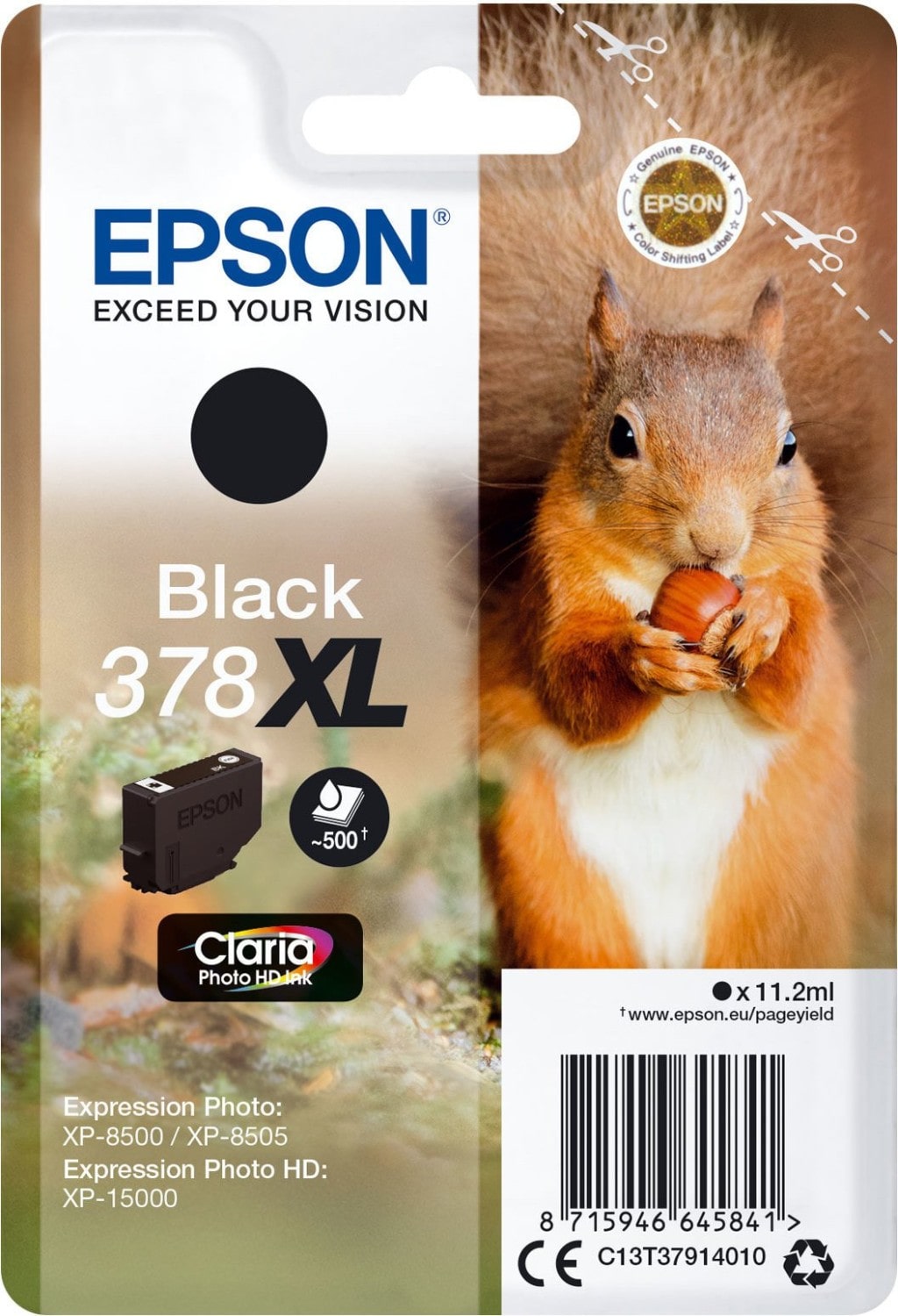 Epson C13T37914010 Druckerpatrone 378XL Schwarz ca. 500 Seiten