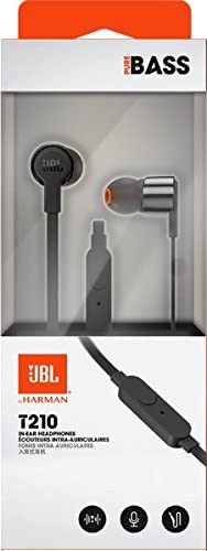 JBL T210 Schwarz - In Ear-Kopfhörer mit Mikrofon