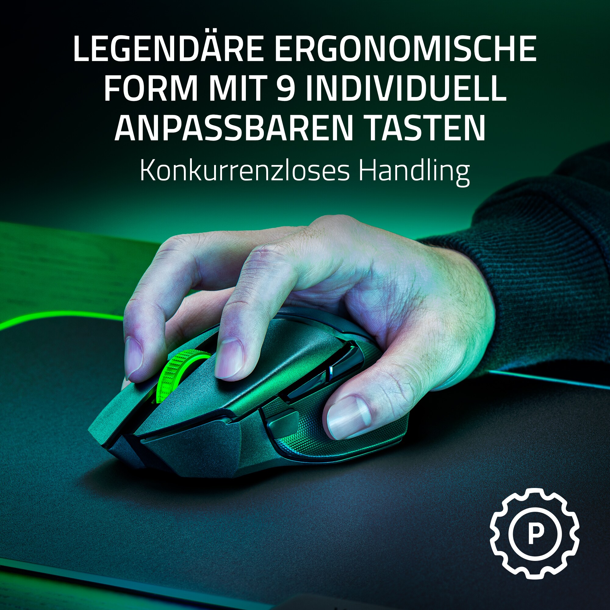 RAZER Basilisk V3 X HyperSpeed Ergonomische Gaming Maus