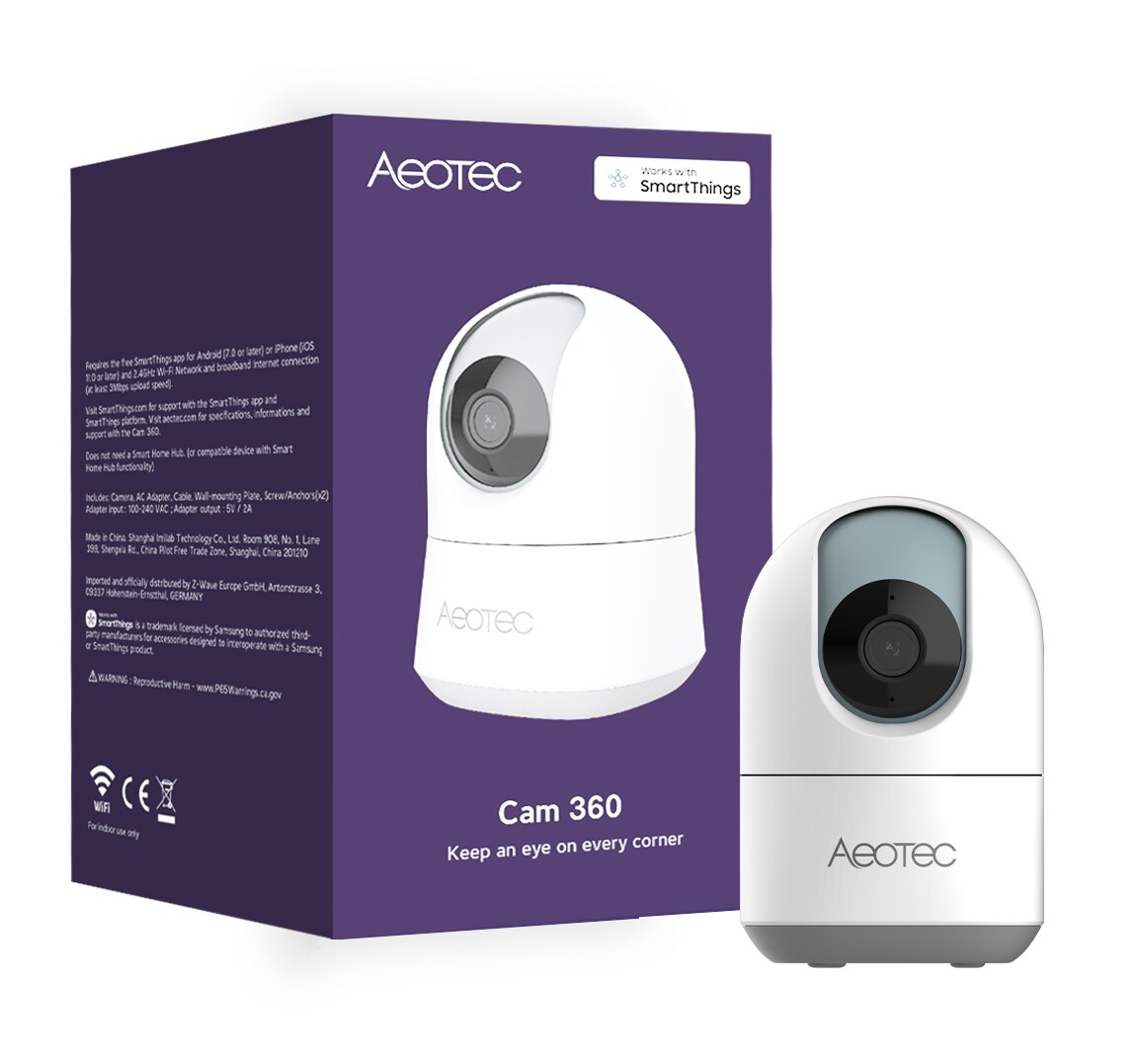 Aeotec Cam 360 Überwachungskamera weiß