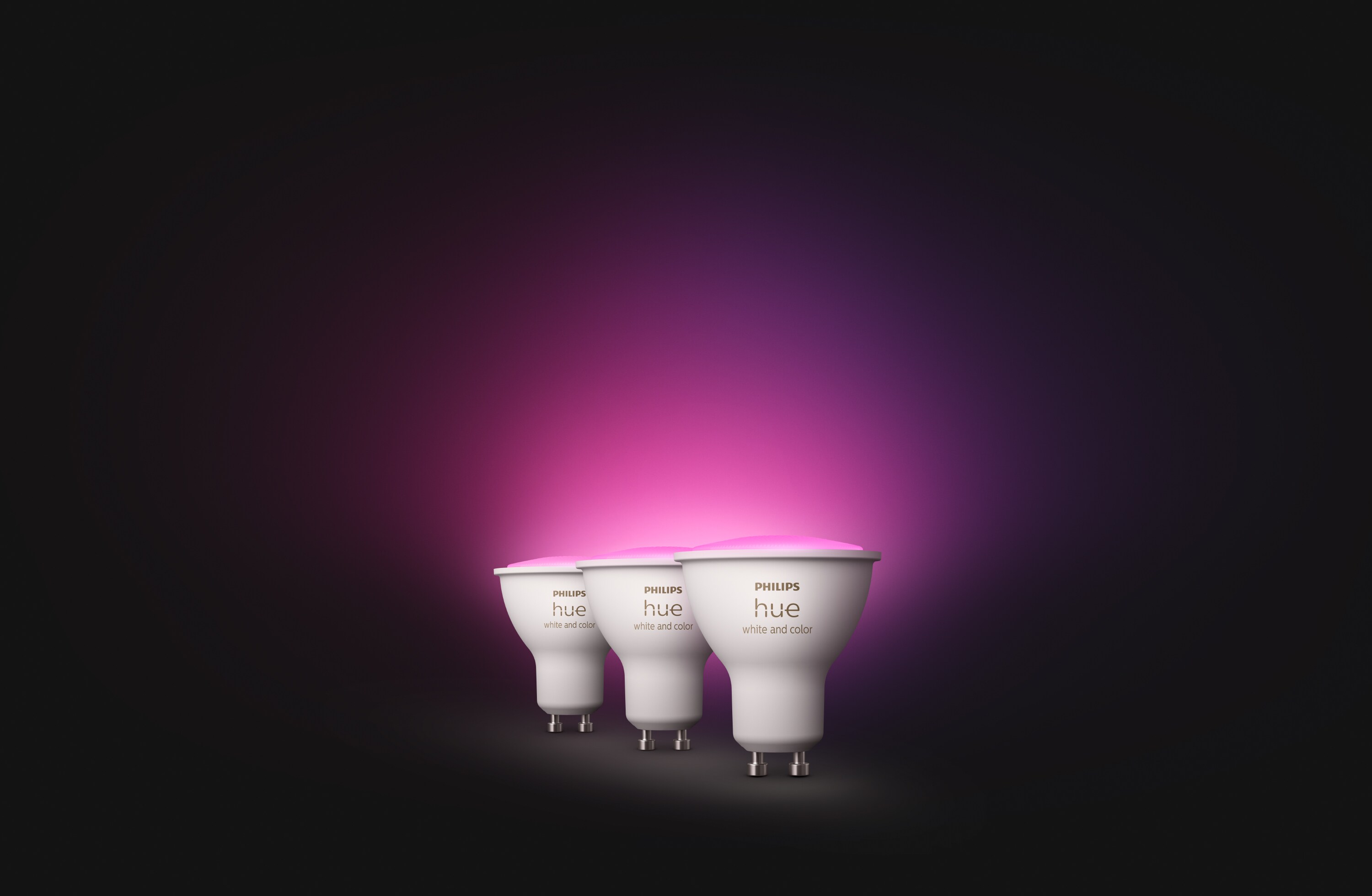 Philips Hue White &amp; Col. Amb. GU10 Dreierpack 3x230lm