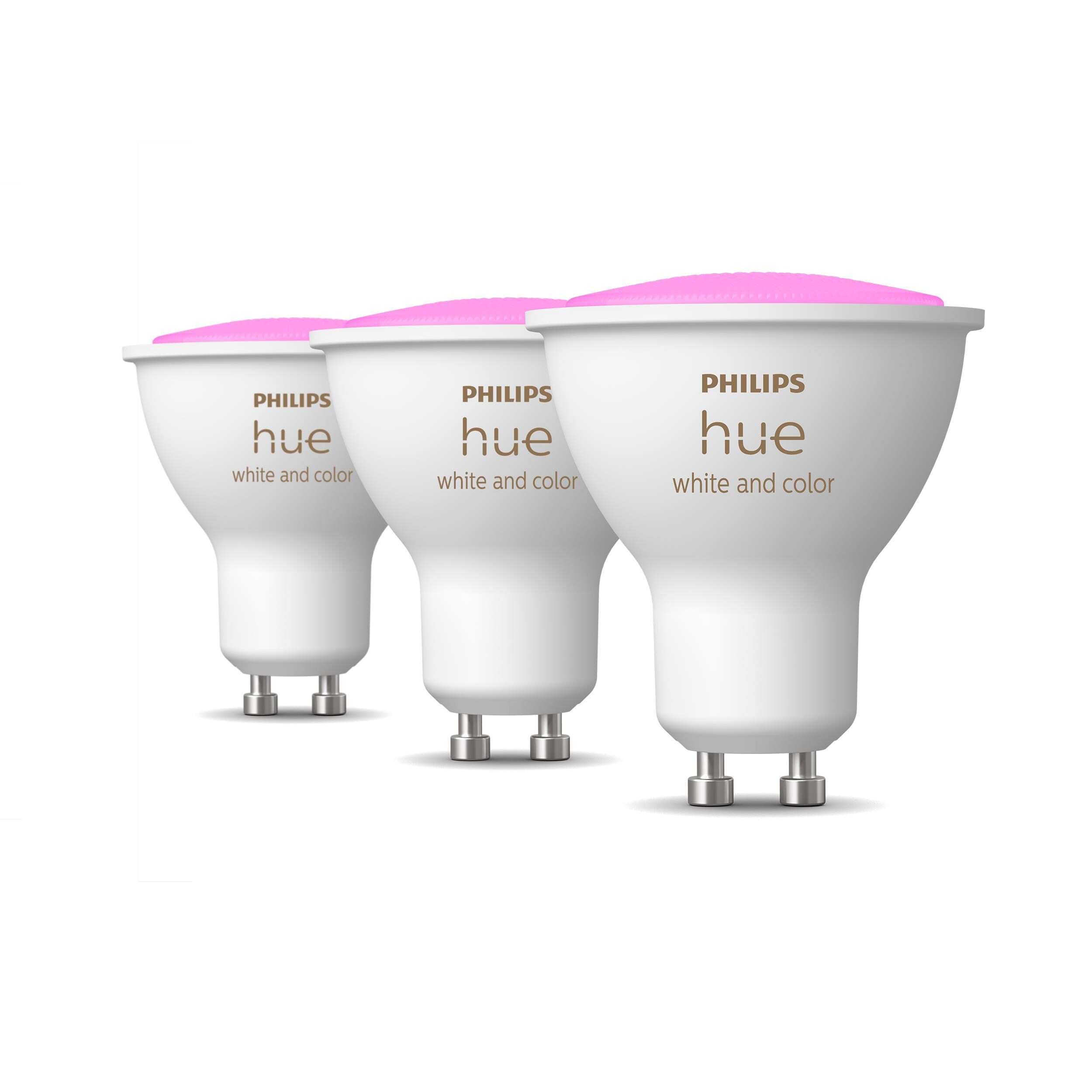 Philips Hue White &amp; Col. Amb. GU10 Dreierpack 3x230lm