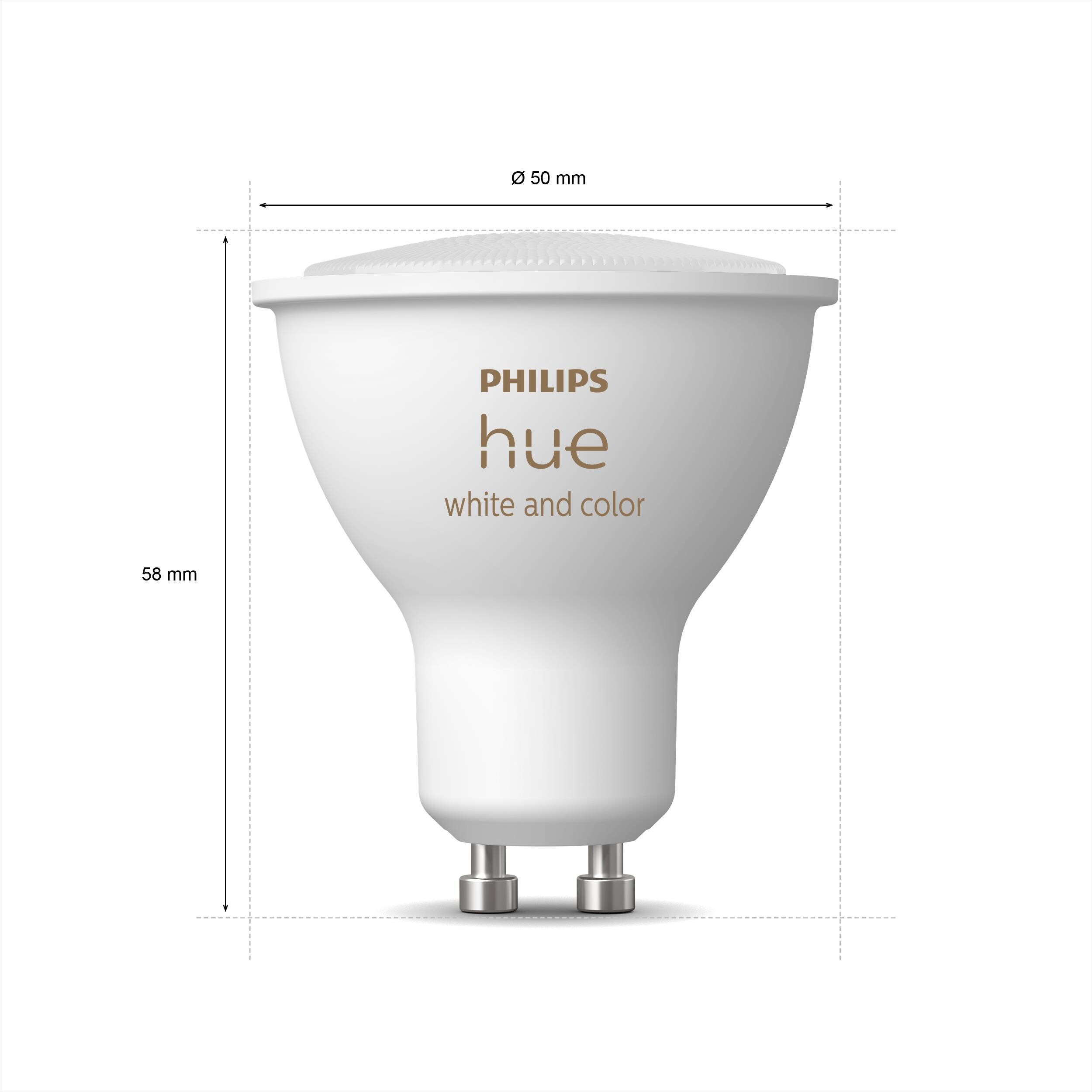 Philips Hue White &amp; Col. Amb. GU10 Dreierpack 3x230lm