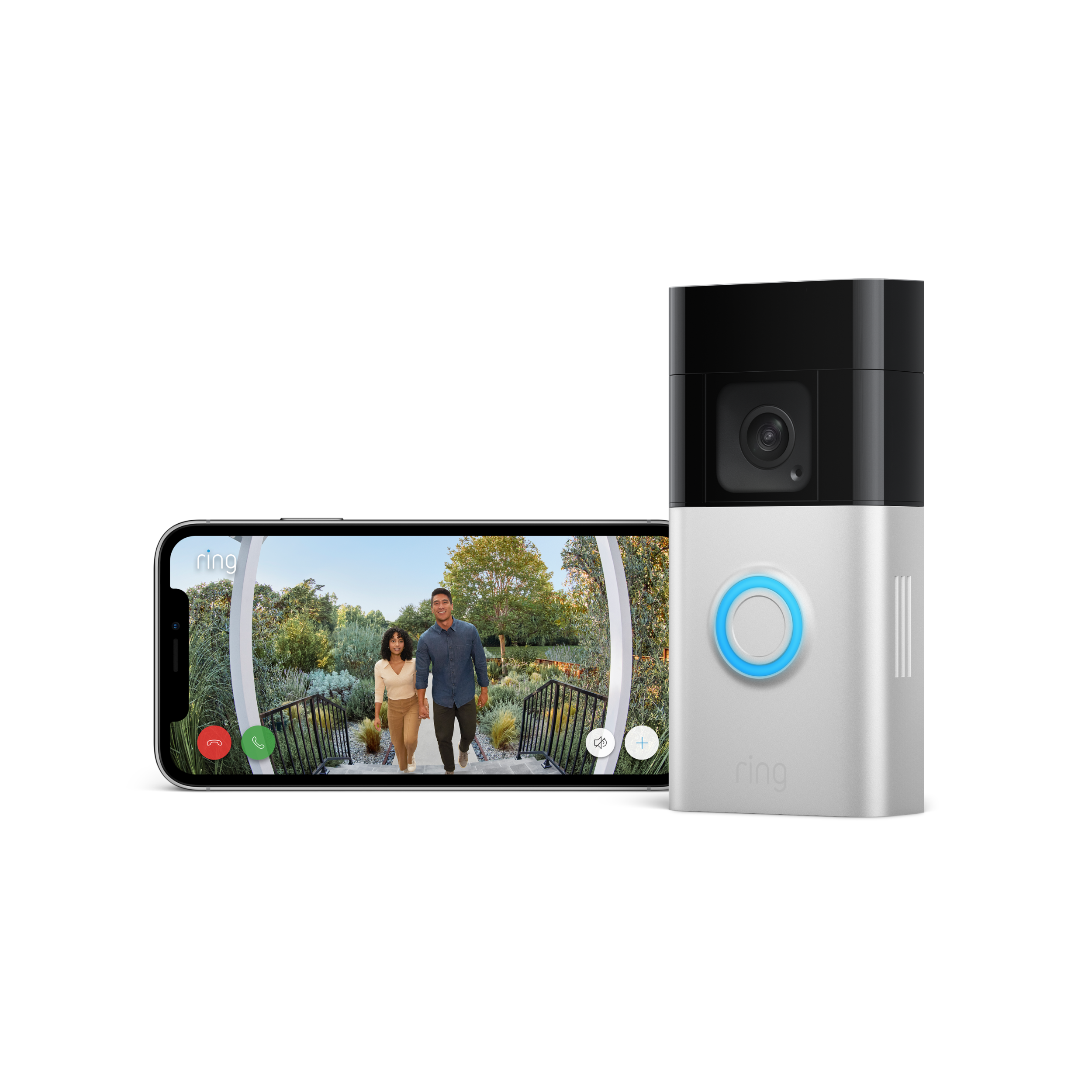 RING Battery Video Doorbell Plus - WLAN, 1536p HD, Gegensprechfunktion, Tür