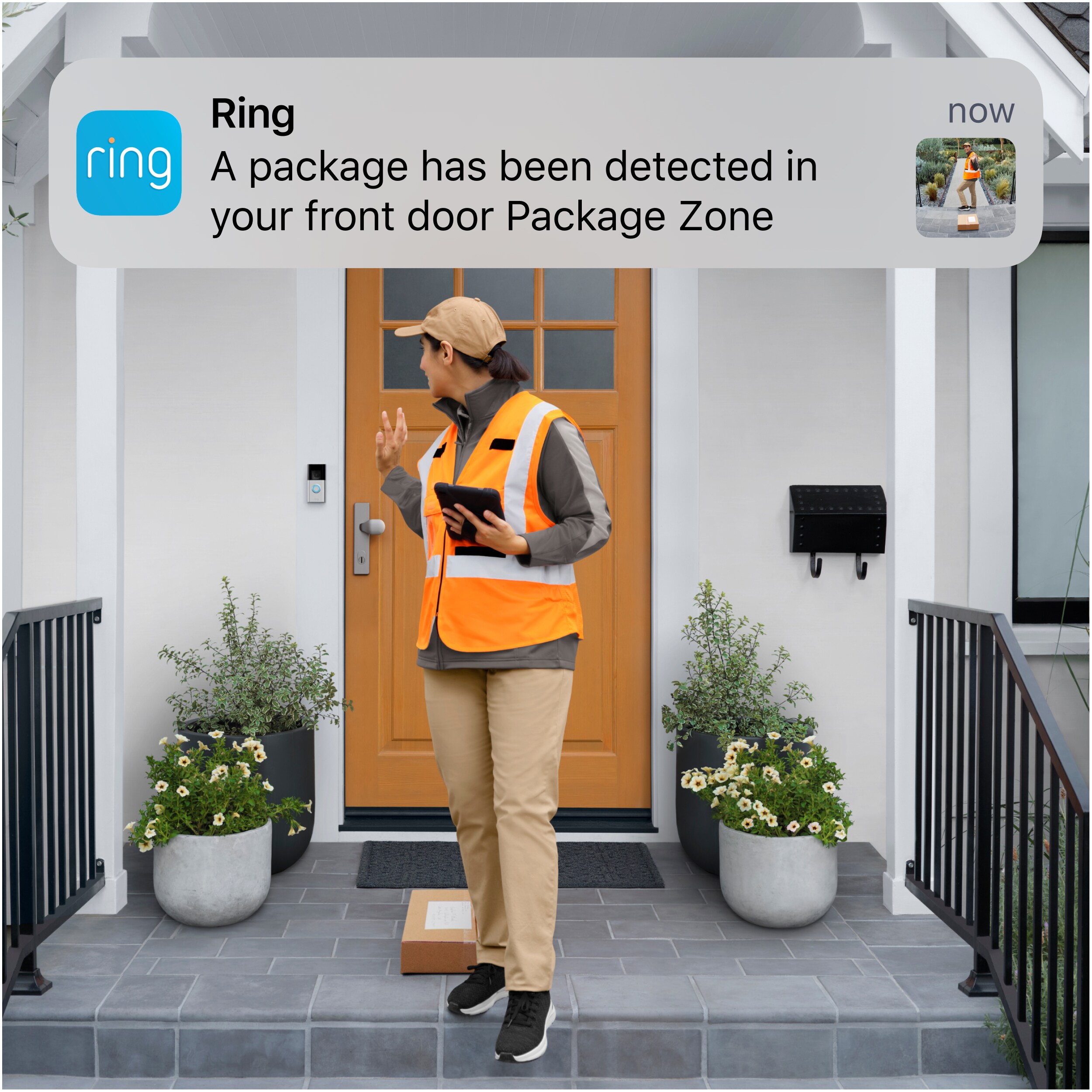 RING Battery Video Doorbell Plus - WLAN, 1536p HD, Gegensprechfunktion, Tür