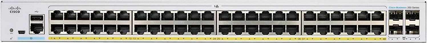 Cisco Business 350 RM Gigabit Managed Stack Switch CBS350-48FP-4X