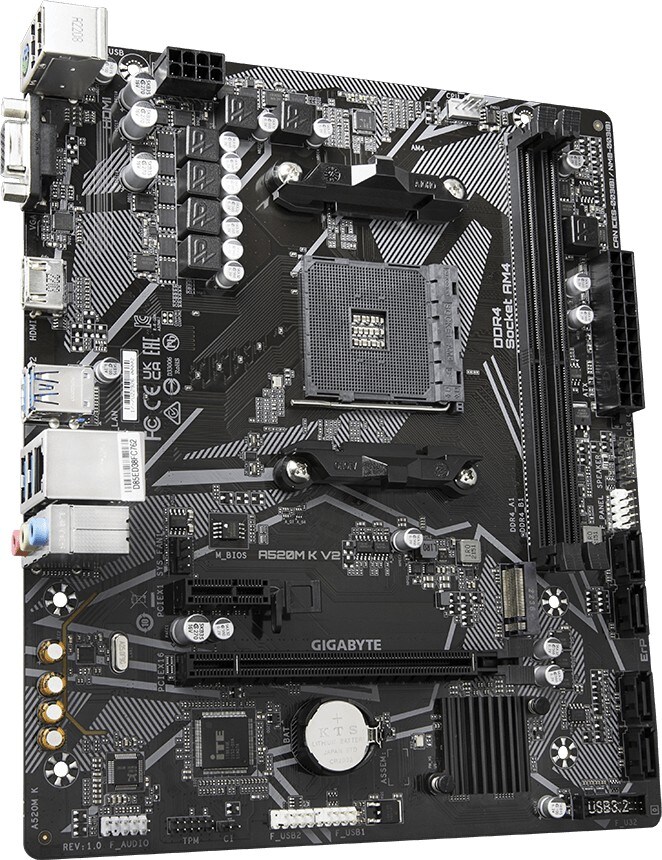 Gigabyte A520M K V2 mATX Mainboard Sockel AM4 VGA/HDMI/M.2/SATA/PS2