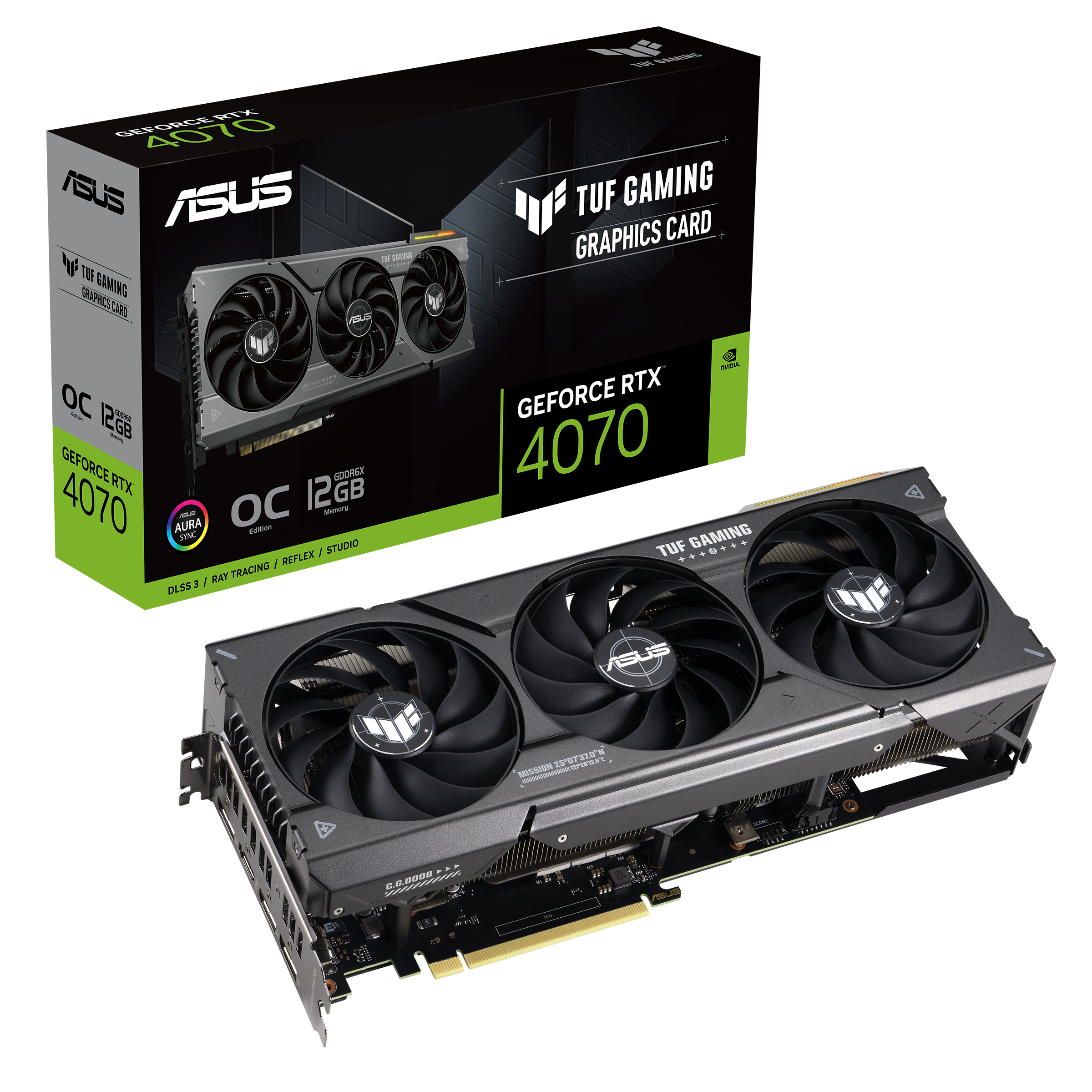 ASUS TUF Gaming GeForce RTX 4070 OC Grafikkarte 12GB GDDR6X, 1xHDMI, 3xDP