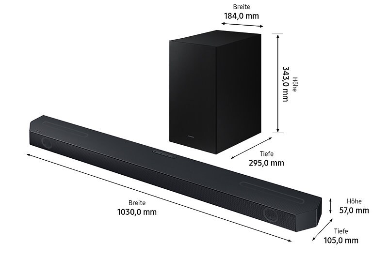 Samsung HW-Q610GC/ZG 3.1.2-Kanal Q-Soundbar inkl. 6" Wireless Subwoofer, schwarz