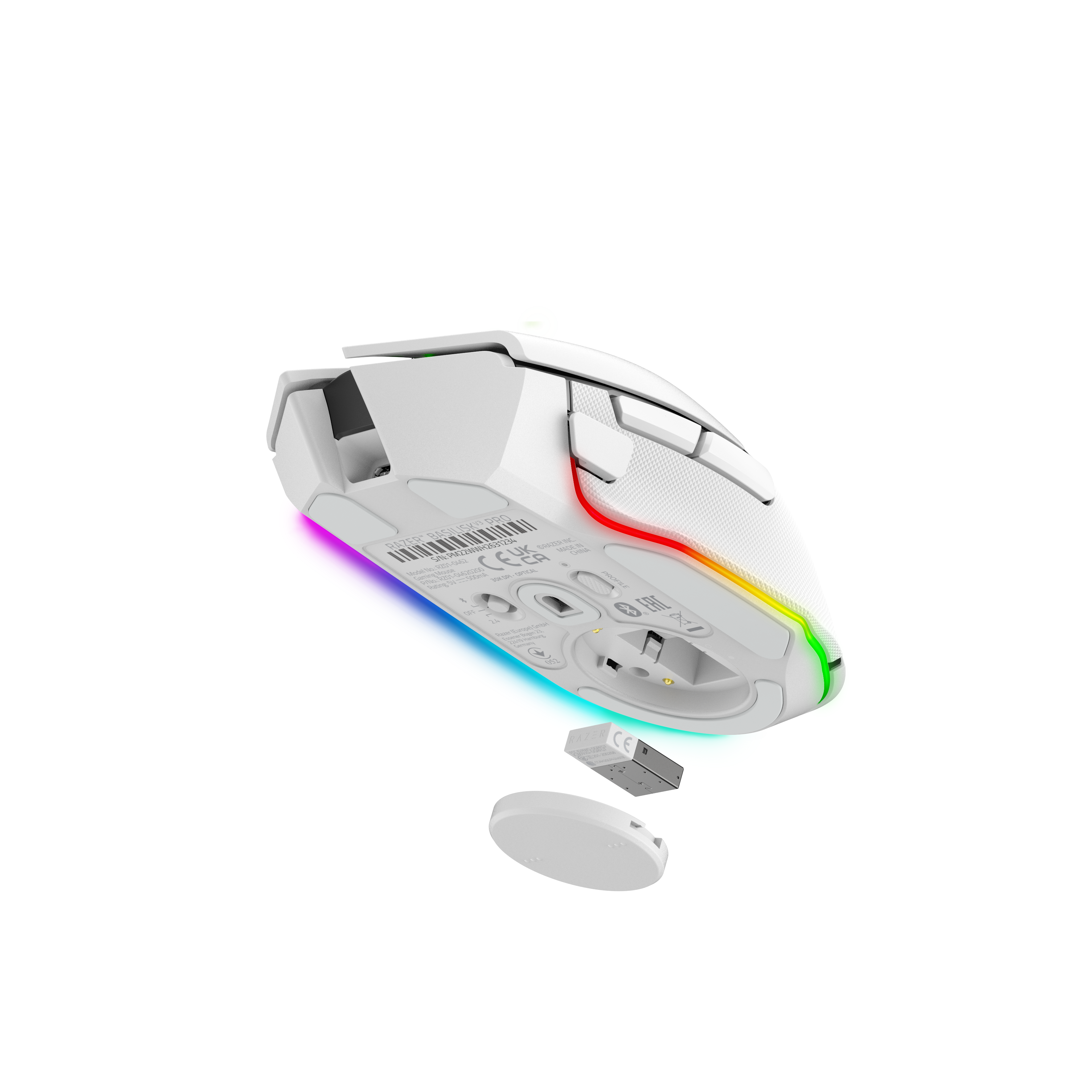 RAZER Basilisk V3 Pro Weiß Gaming Maus Powered by Razer Chroma™ RGB