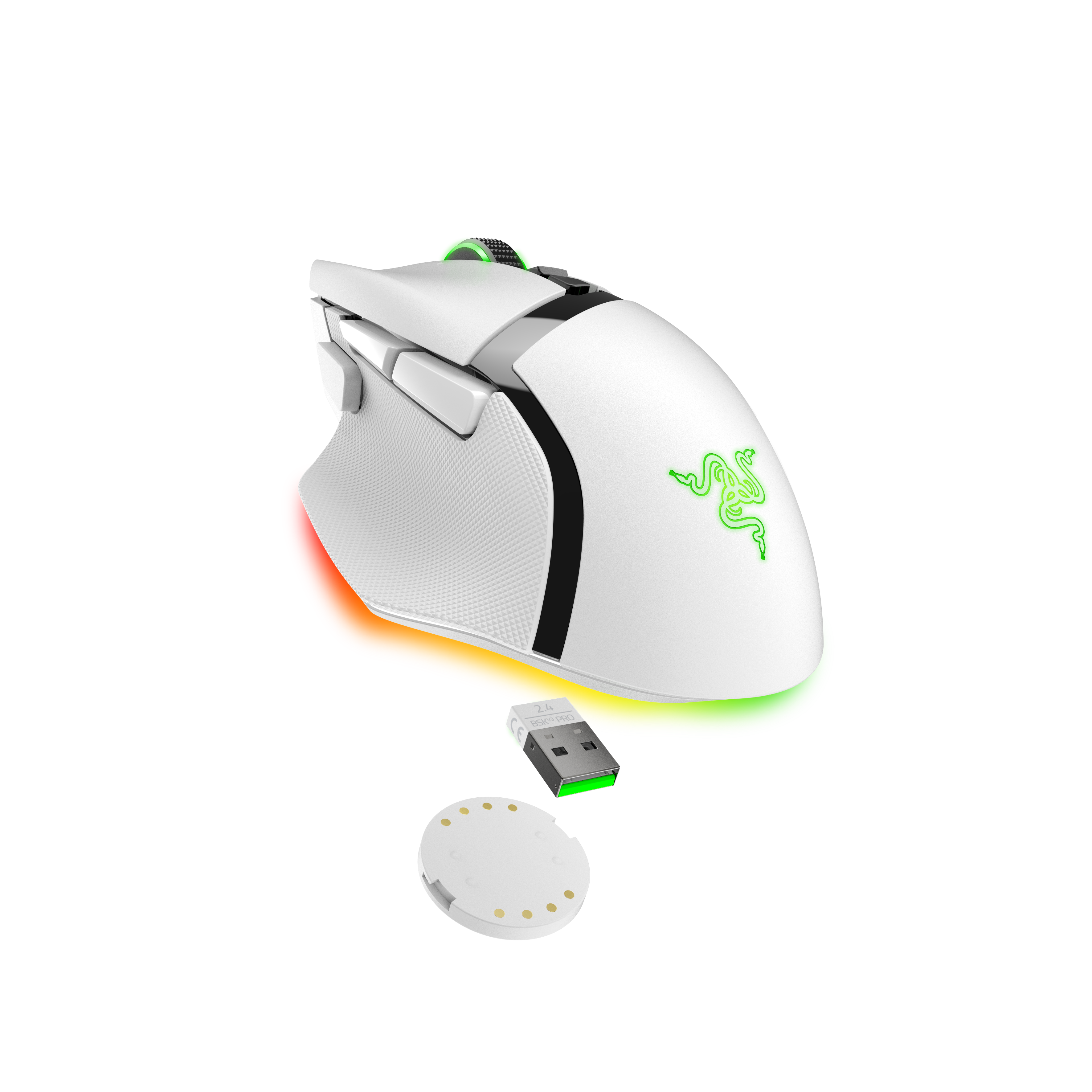RAZER Basilisk V3 Pro Weiß Gaming Maus Powered by Razer Chroma 