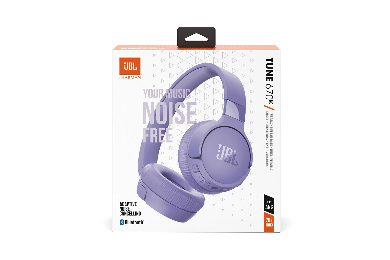 JBL Tune 670NC noice cancelling wireless Bluetooth On-Ear Kopfhörer violett