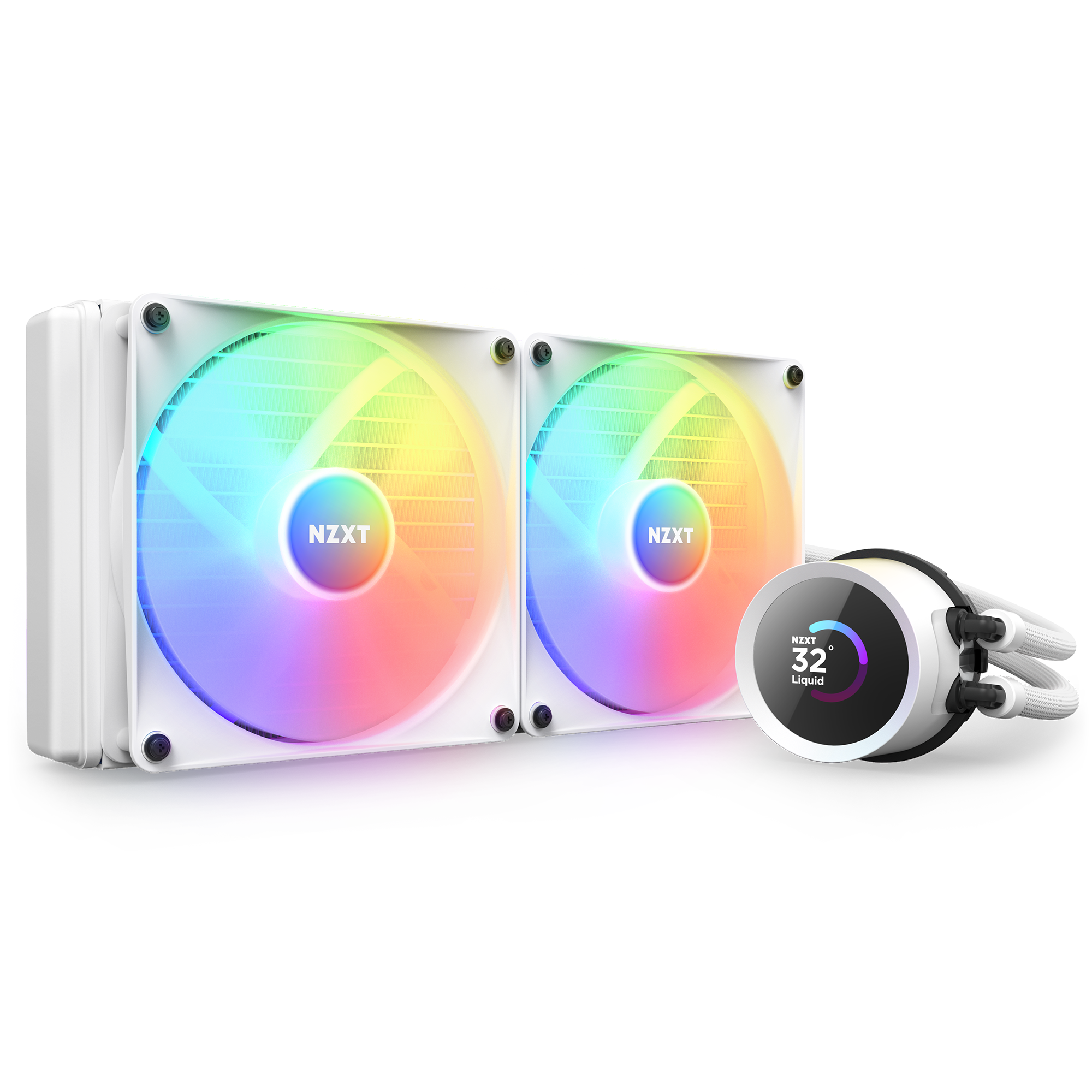 NZXT Kraken 280 RGB, weiß Wasserkühlung für AMD und Intel CPU